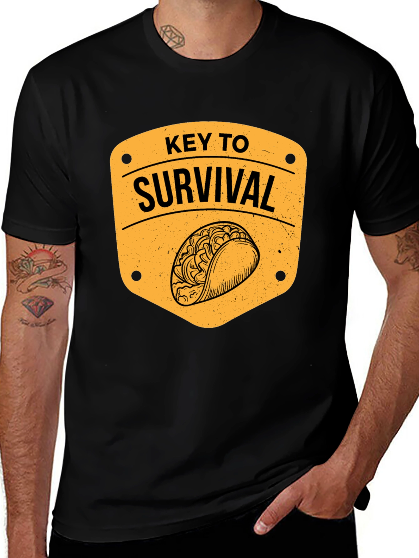 Taco Key to Survival Graphic T-Shirt