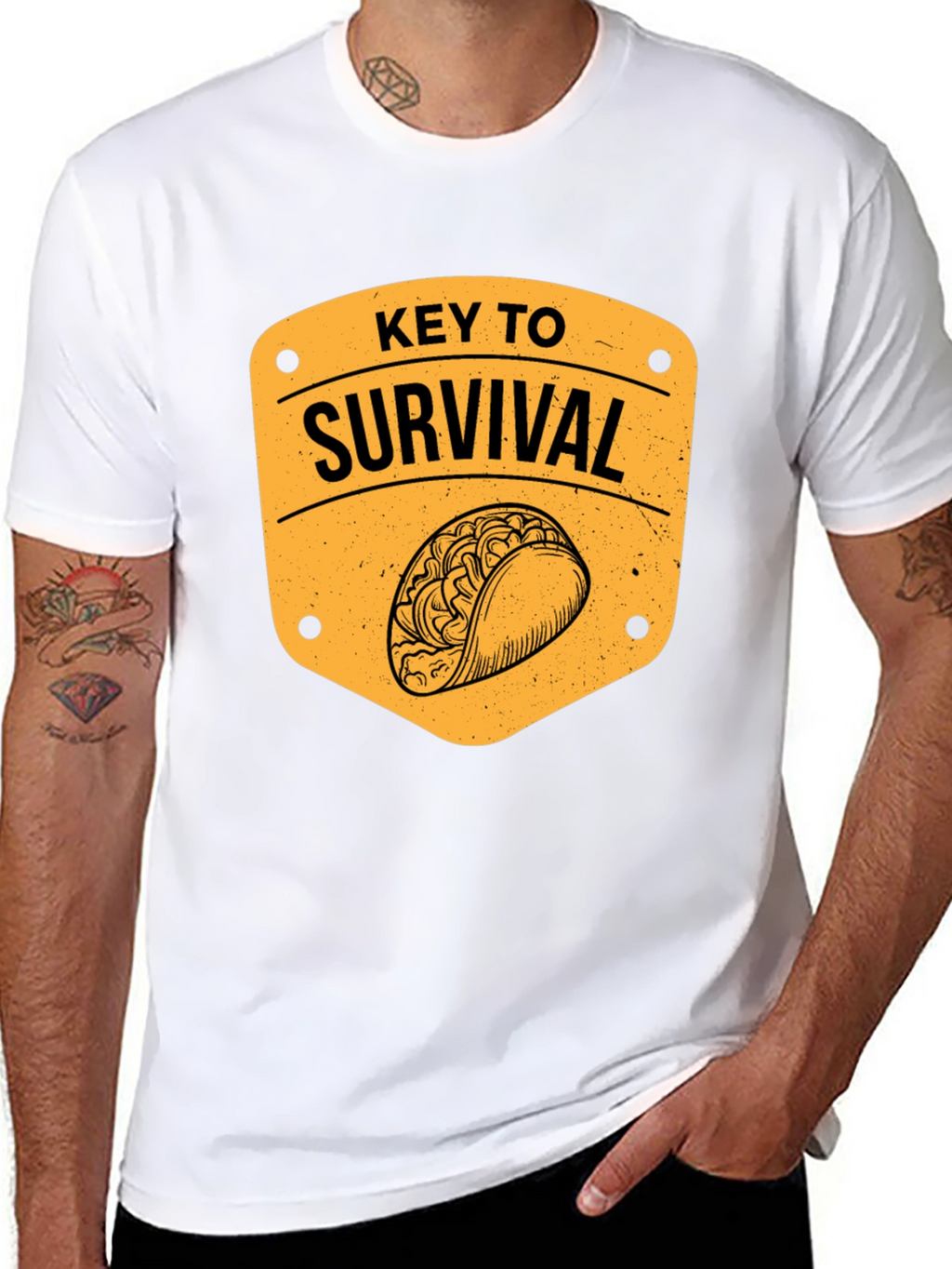 Taco Key to Survival Graphic T-Shirt