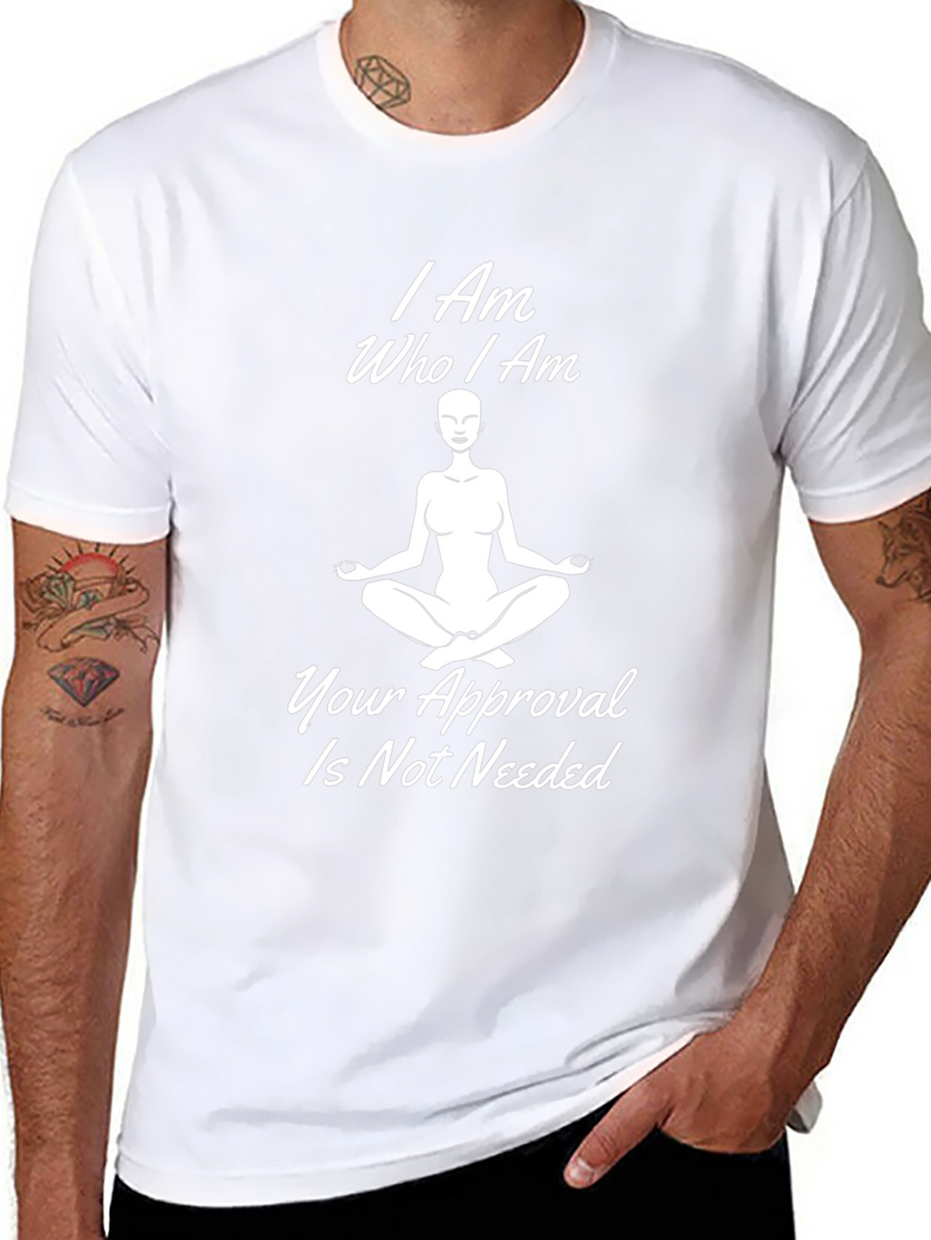 I Am Who I Am Meditation Black T-Shirt