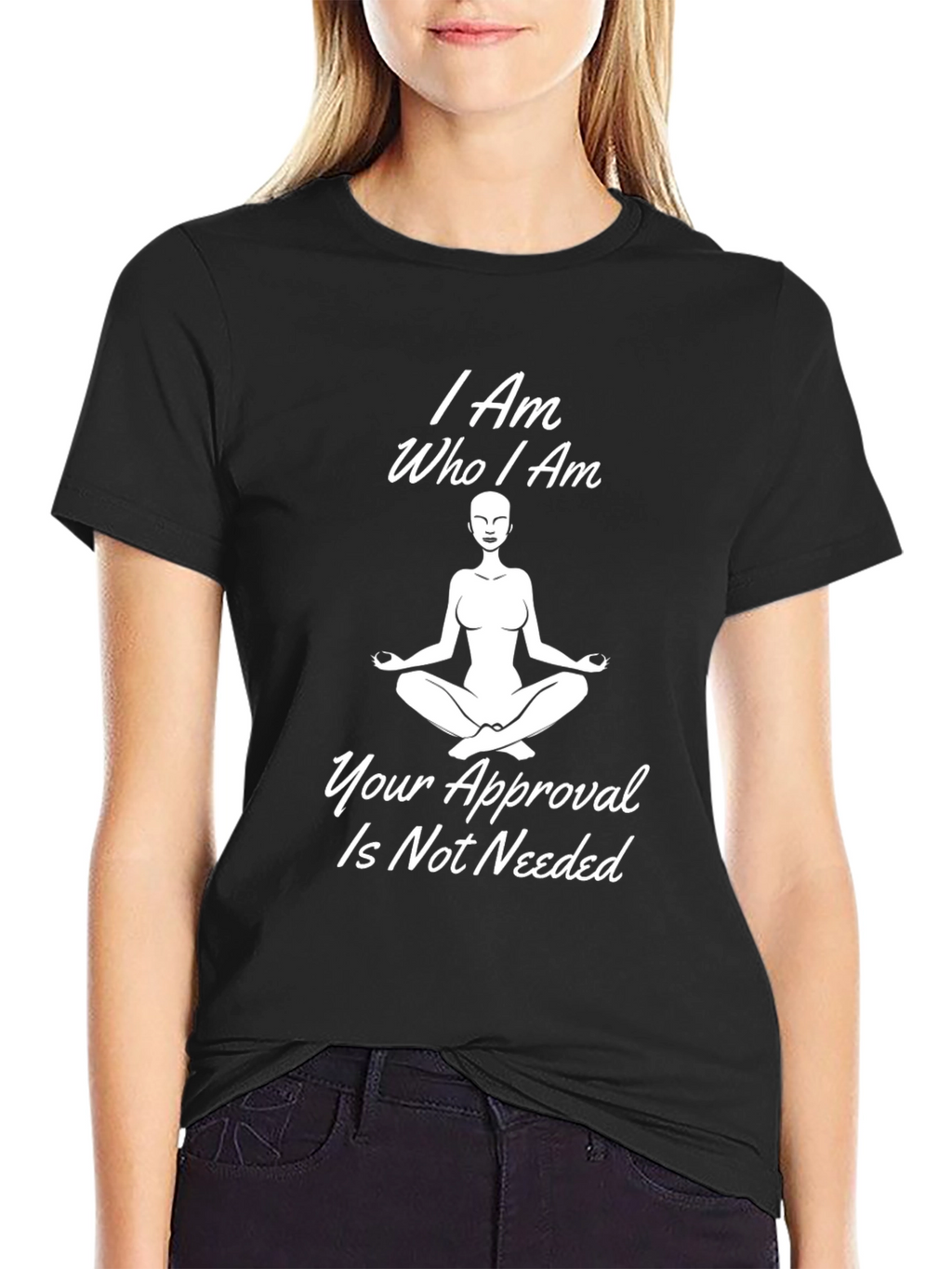 I Am Who I Am Meditation Black T-Shirt