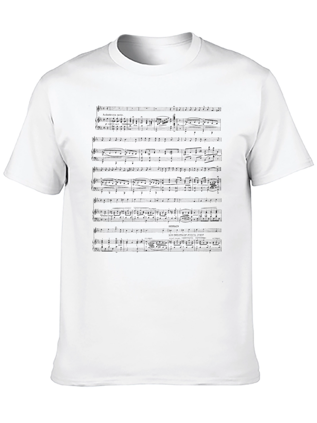 Musical Sheet Pattern T-Shirt