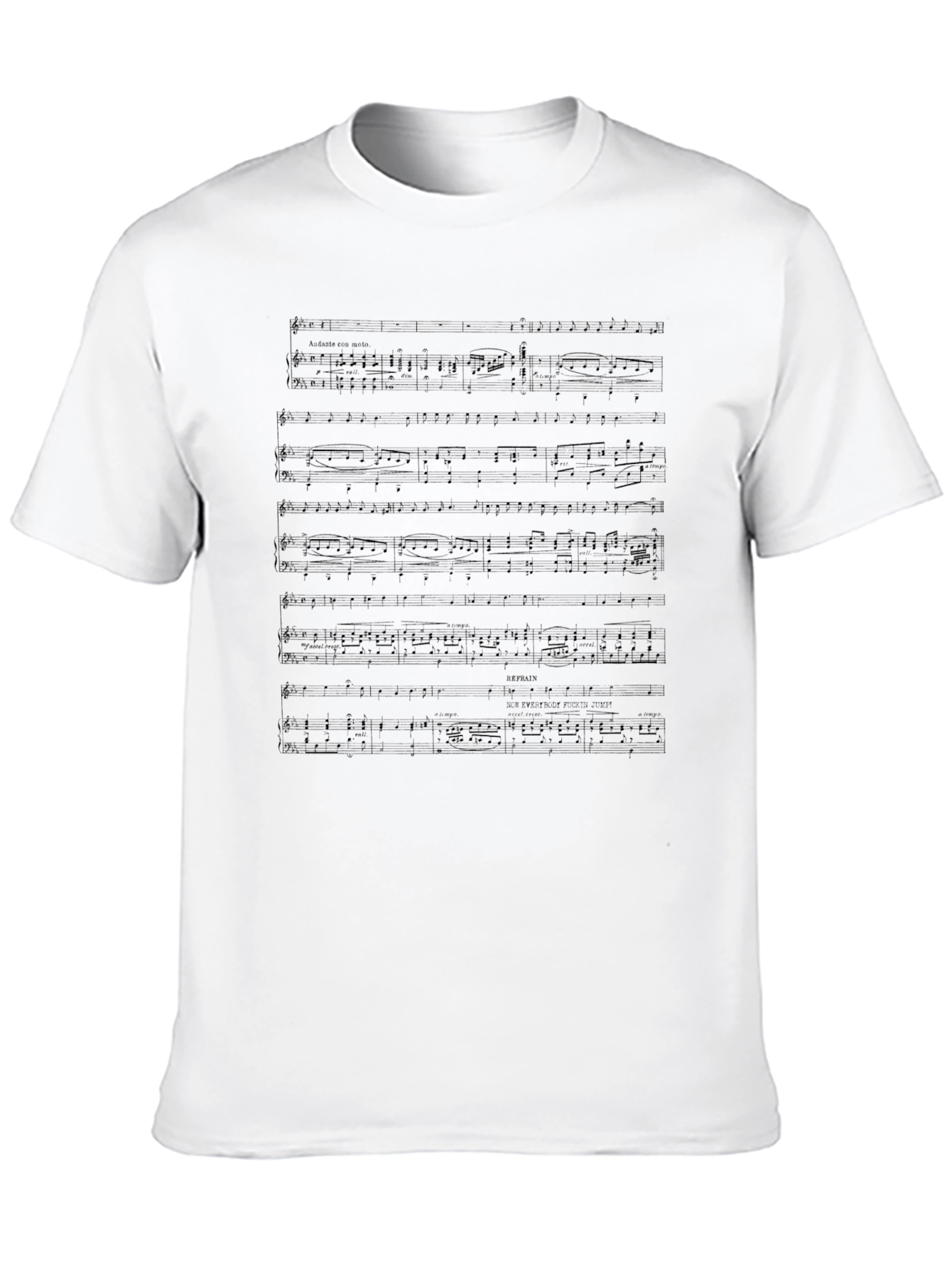 Musical Sheet Pattern T-Shirt
