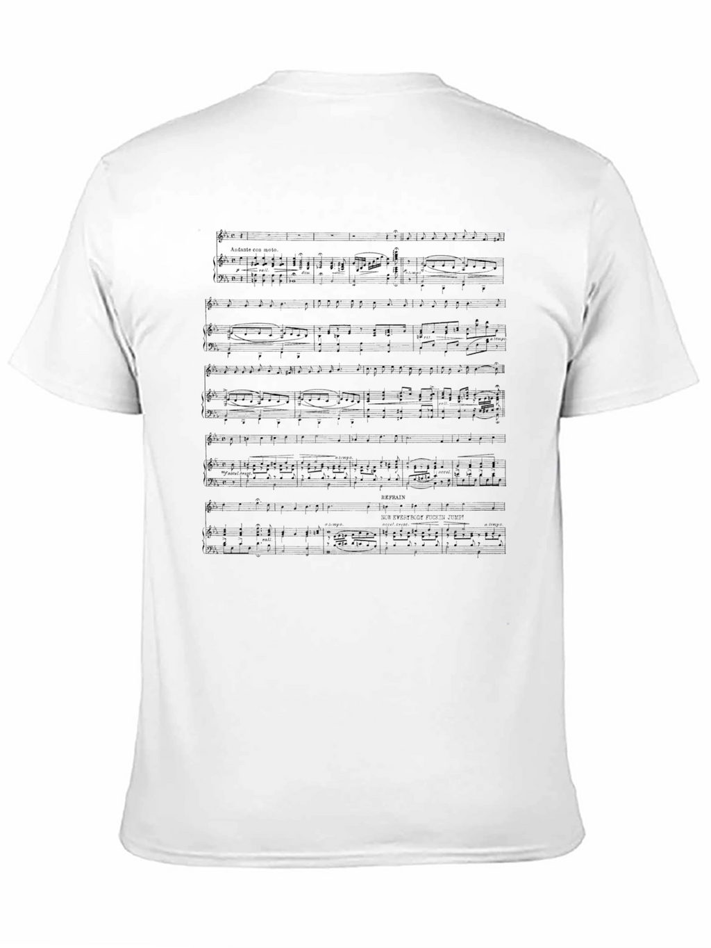 Musical Sheet Pattern T-Shirt