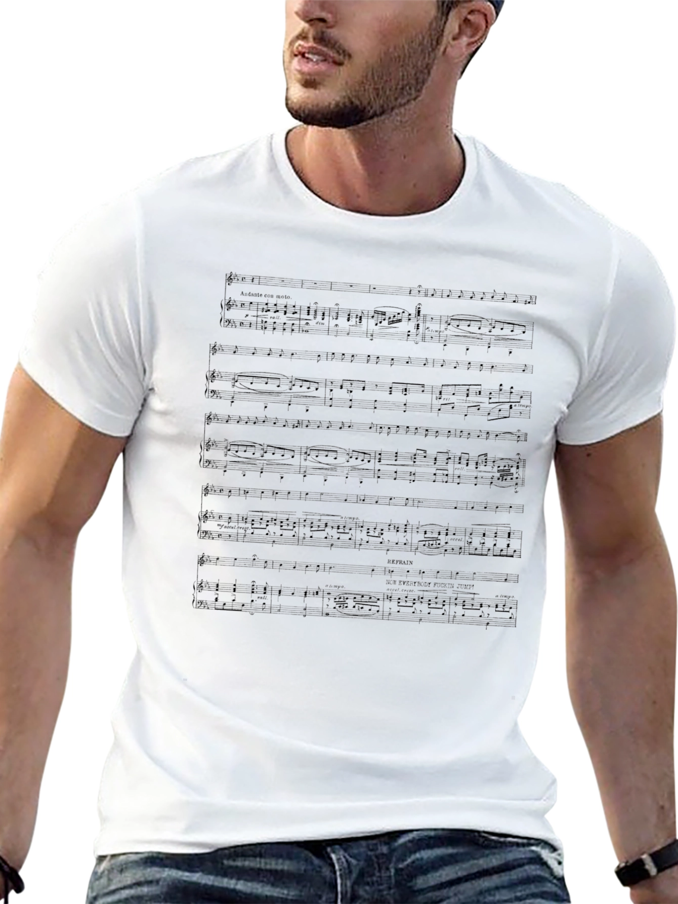 Musical Sheet Pattern T-Shirt