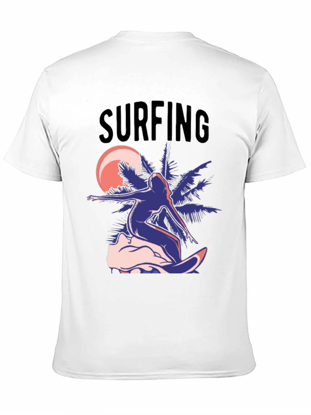 Surfing T-Shirt - Black Graphic Tee