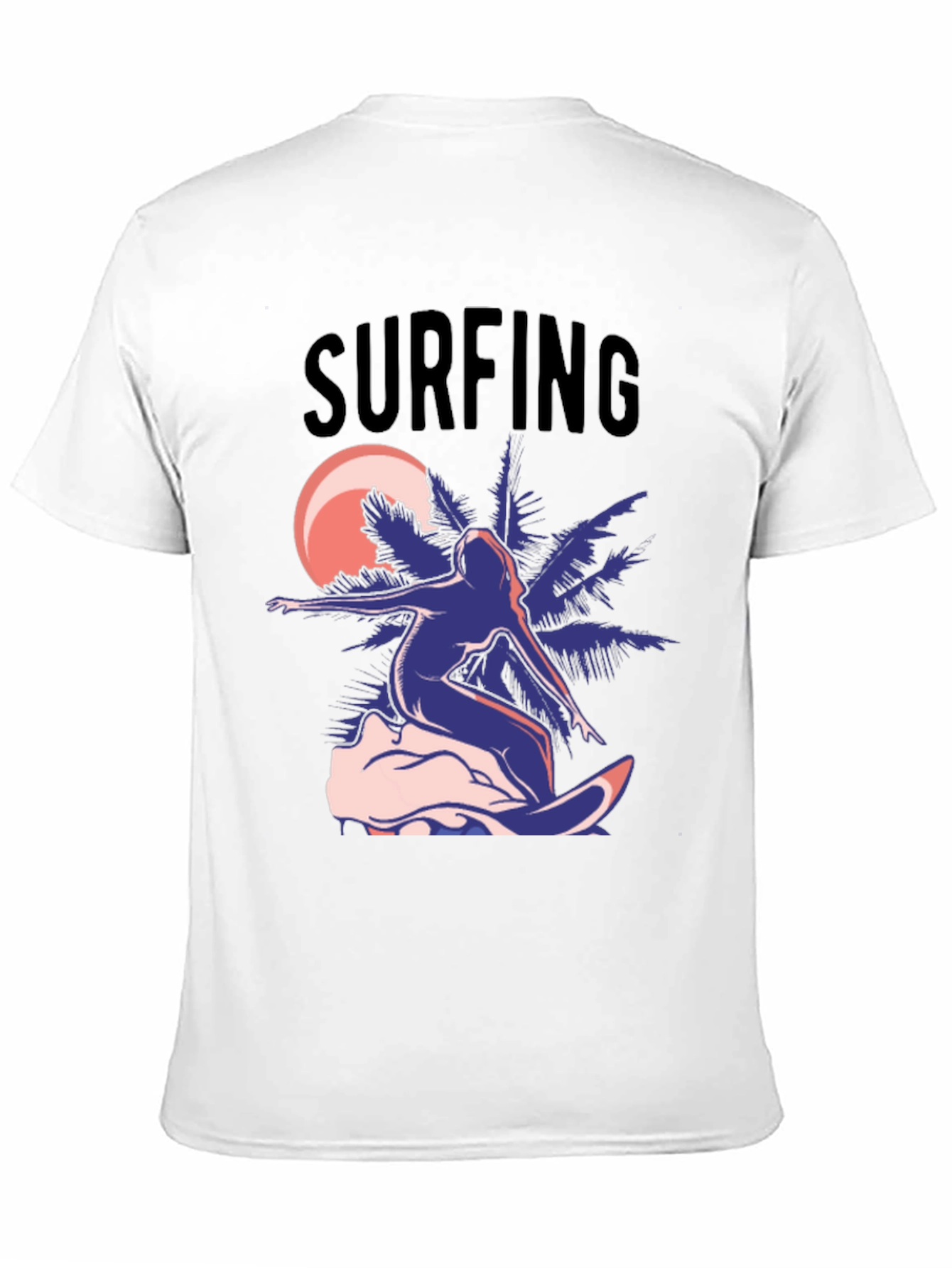 Surfing T-Shirt - Black Graphic Tee