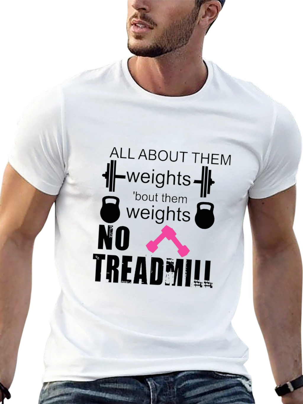 All About Weights Black T-Shirt
