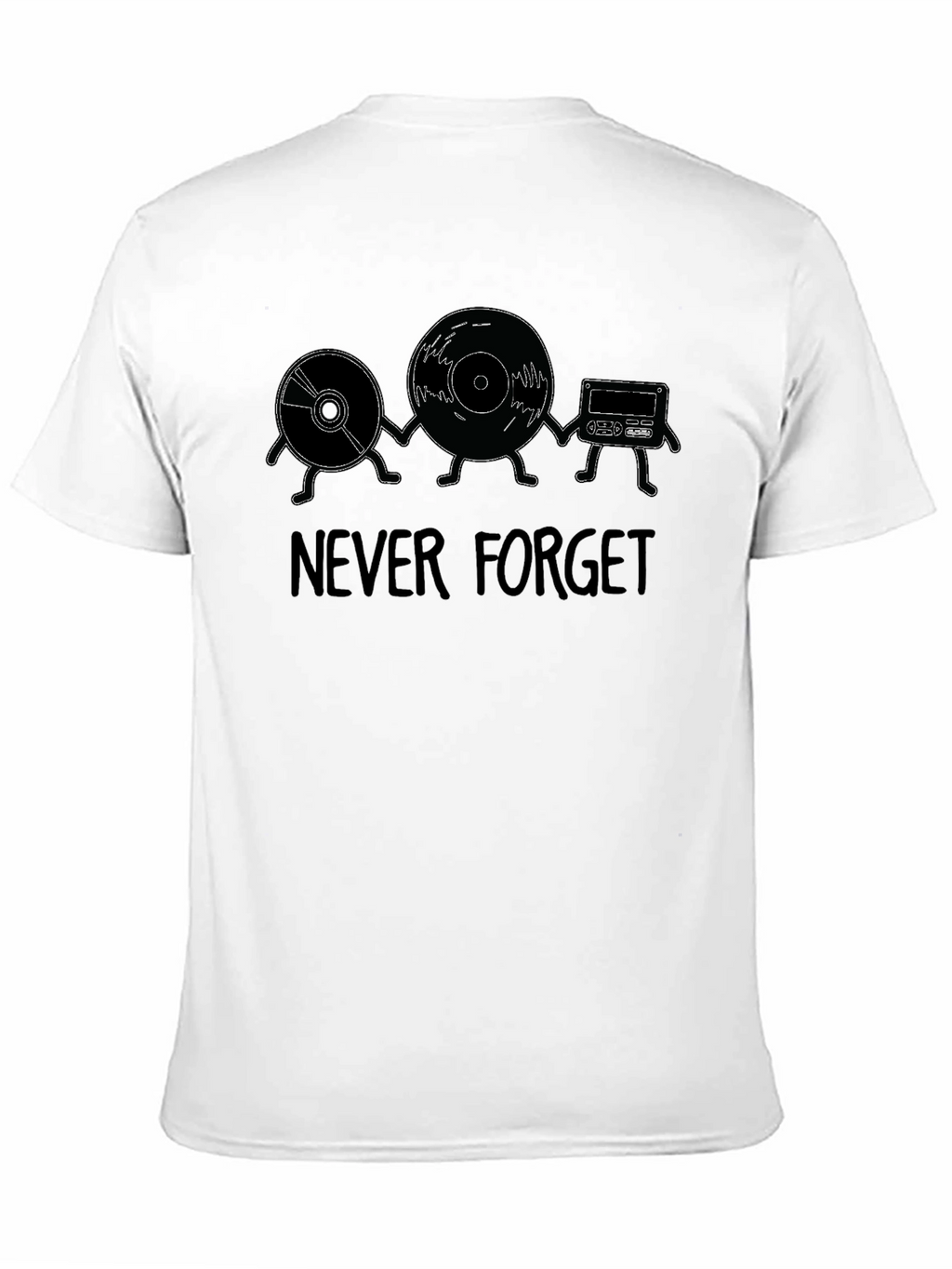 Never Forget Music T-Shirt - Retro Audio Media