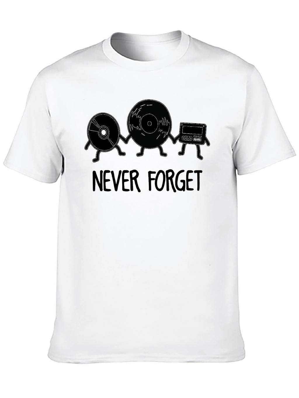 Never Forget Music T-Shirt - Retro Audio Media