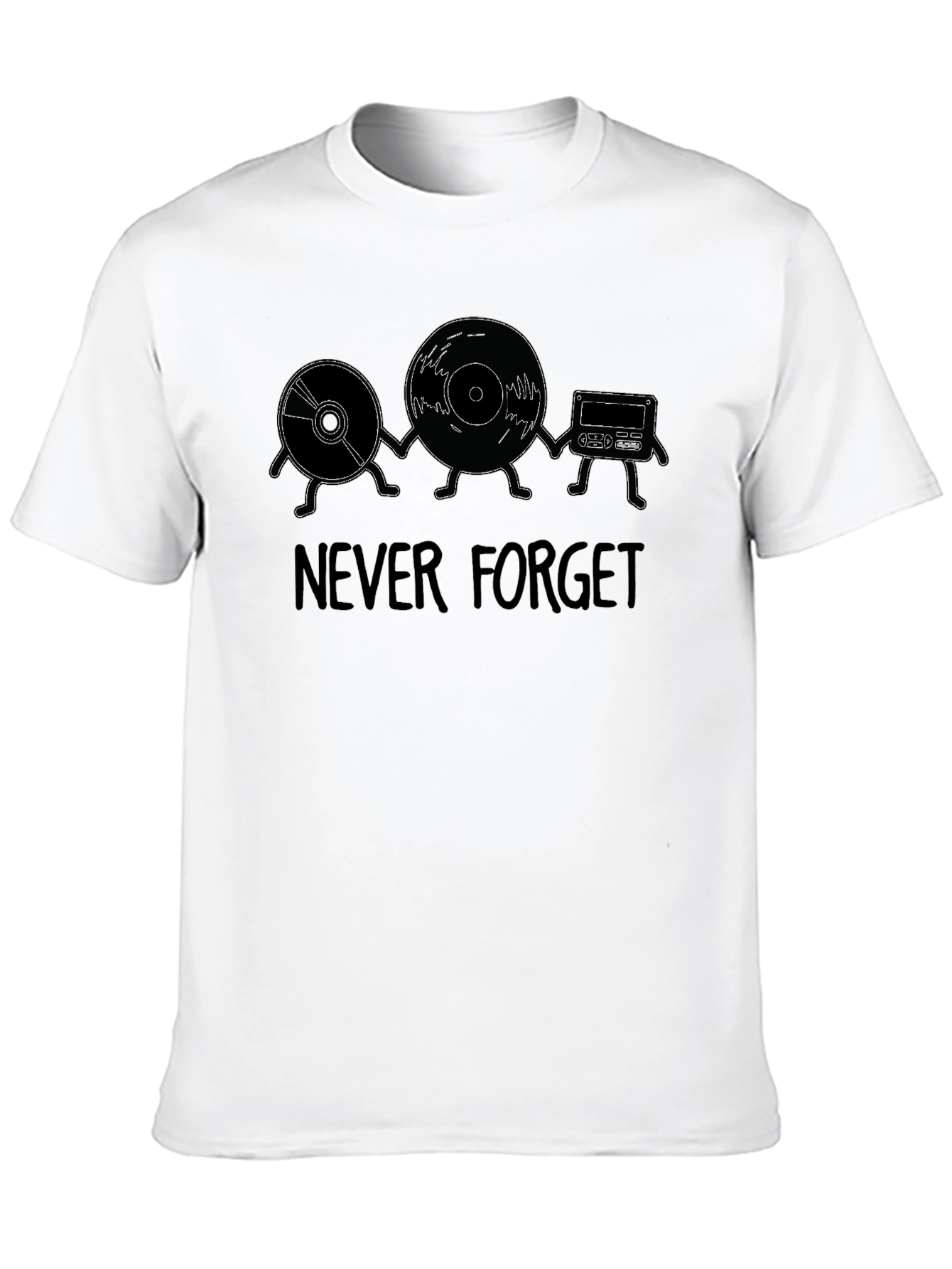 Never Forget Music T-Shirt - Retro Audio Media