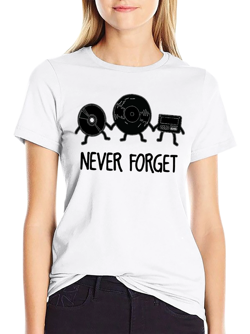 Never Forget Music T-Shirt - Retro Audio Media