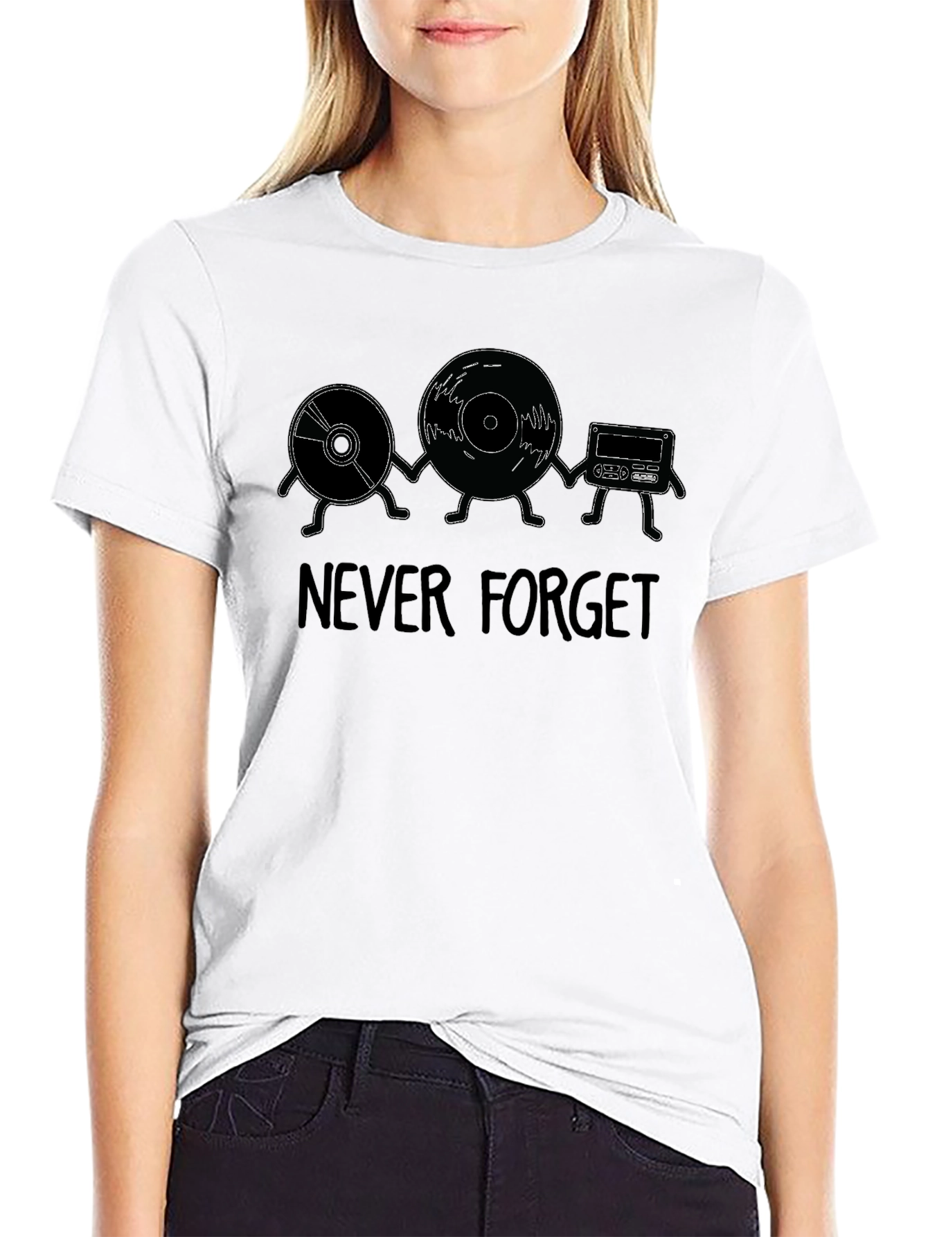 Never Forget Music T-Shirt - Retro Audio Media