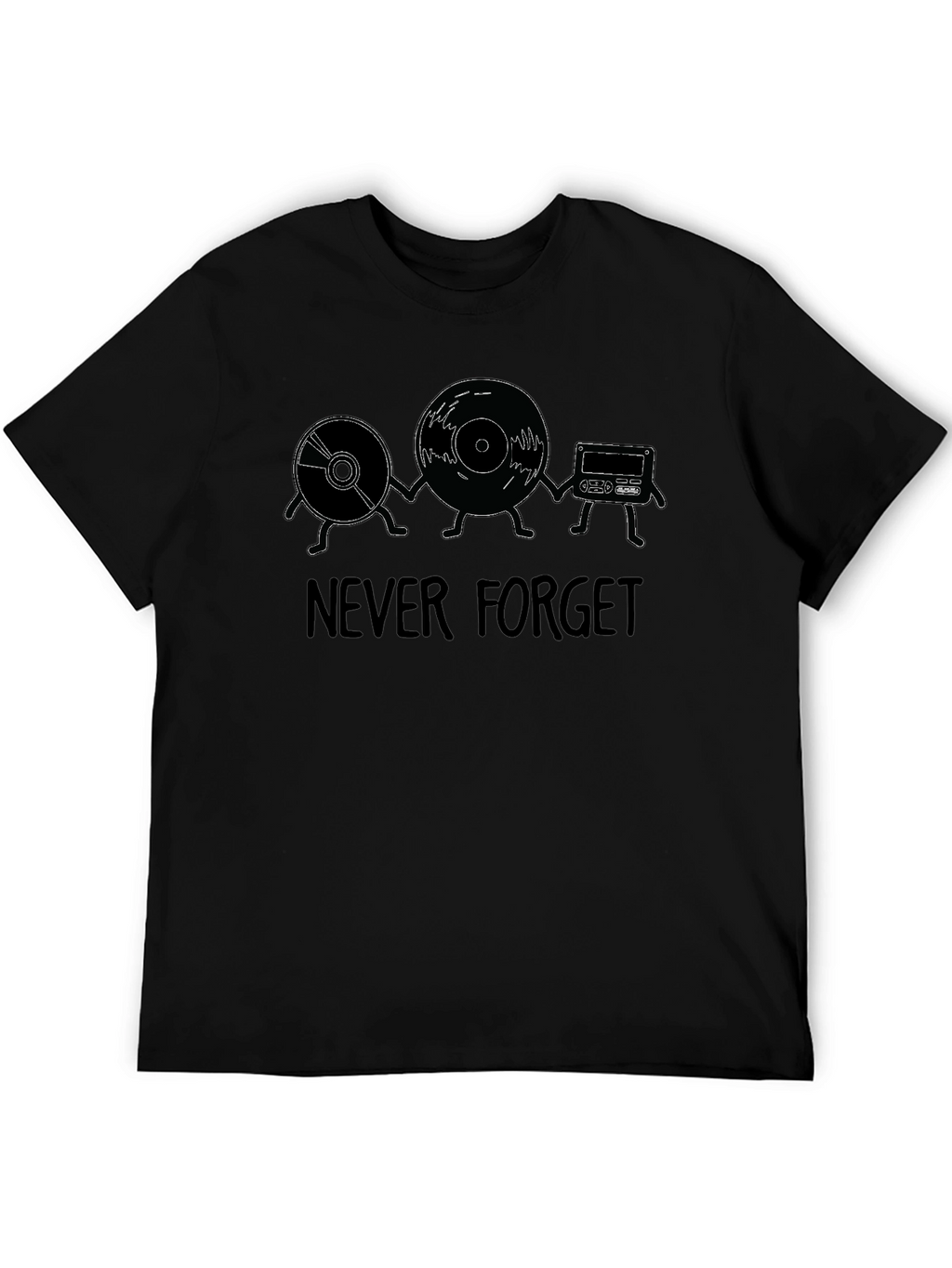 Never Forget Music T-Shirt - Retro Audio Media