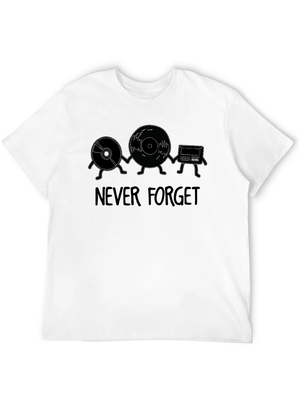 Never Forget Music T-Shirt - Retro Audio Media