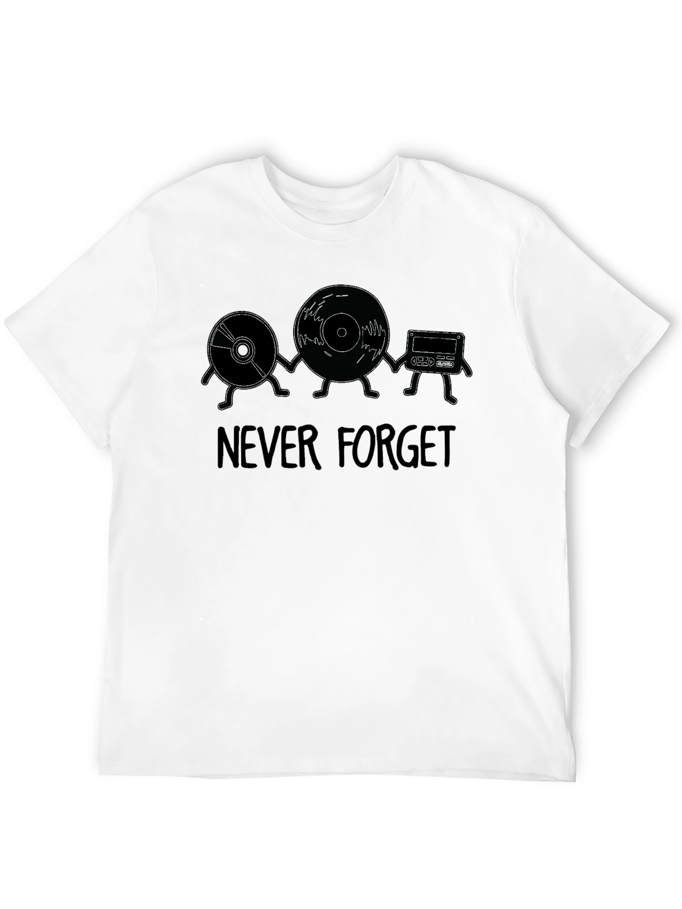 Never Forget Music T-Shirt - Retro Audio Media