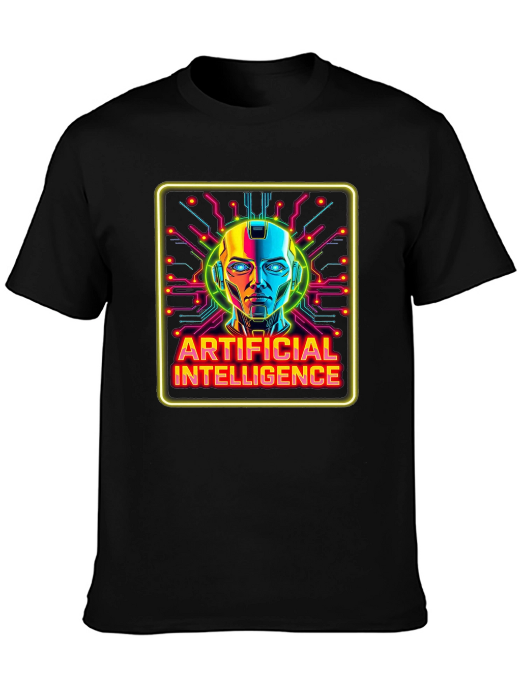 Artificial Intelligence Graphic Tee - Futuristic Robot Design