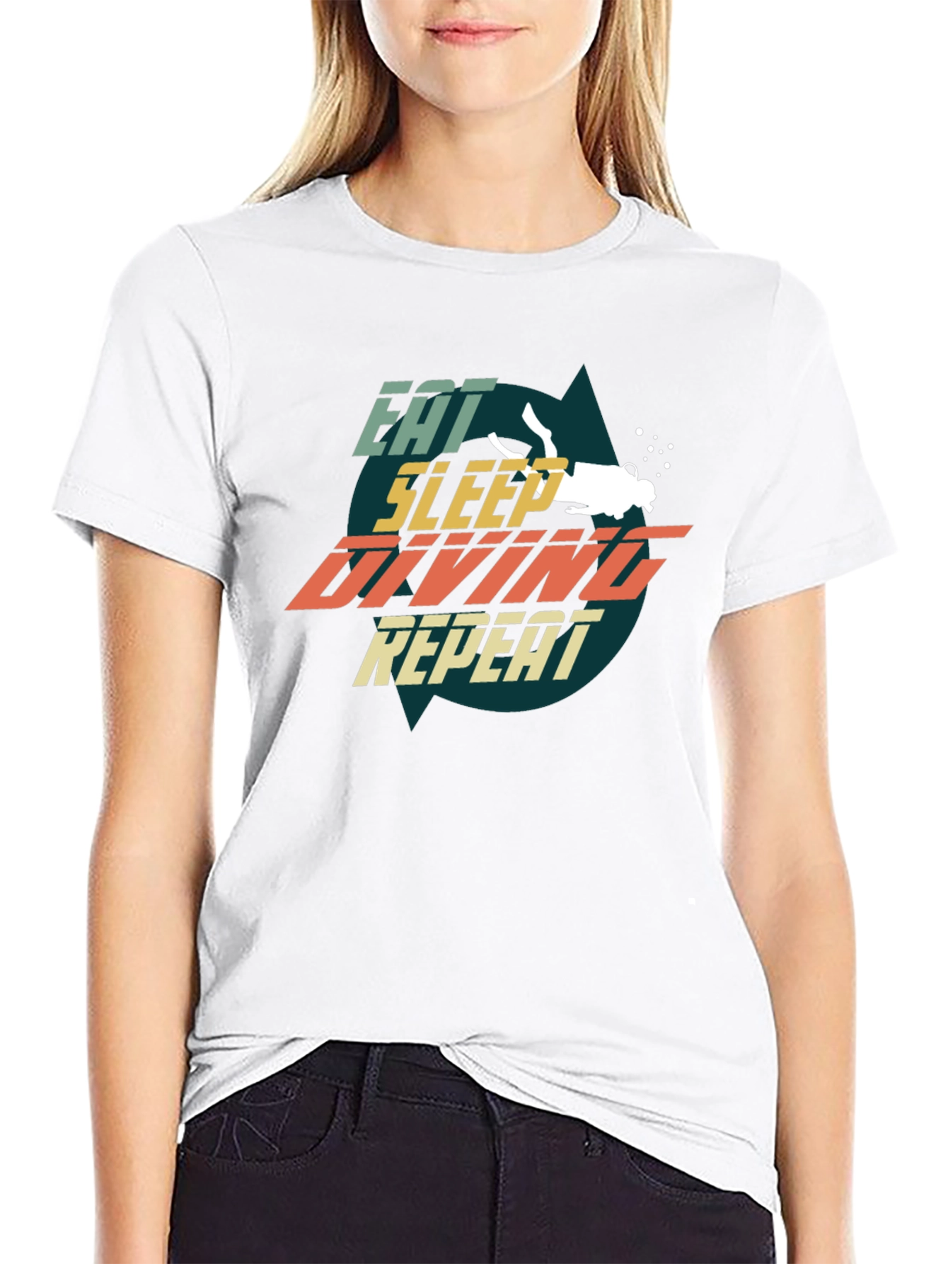 Eat Sleep Diving Repeat T-Shirt - Scuba Dive Gift