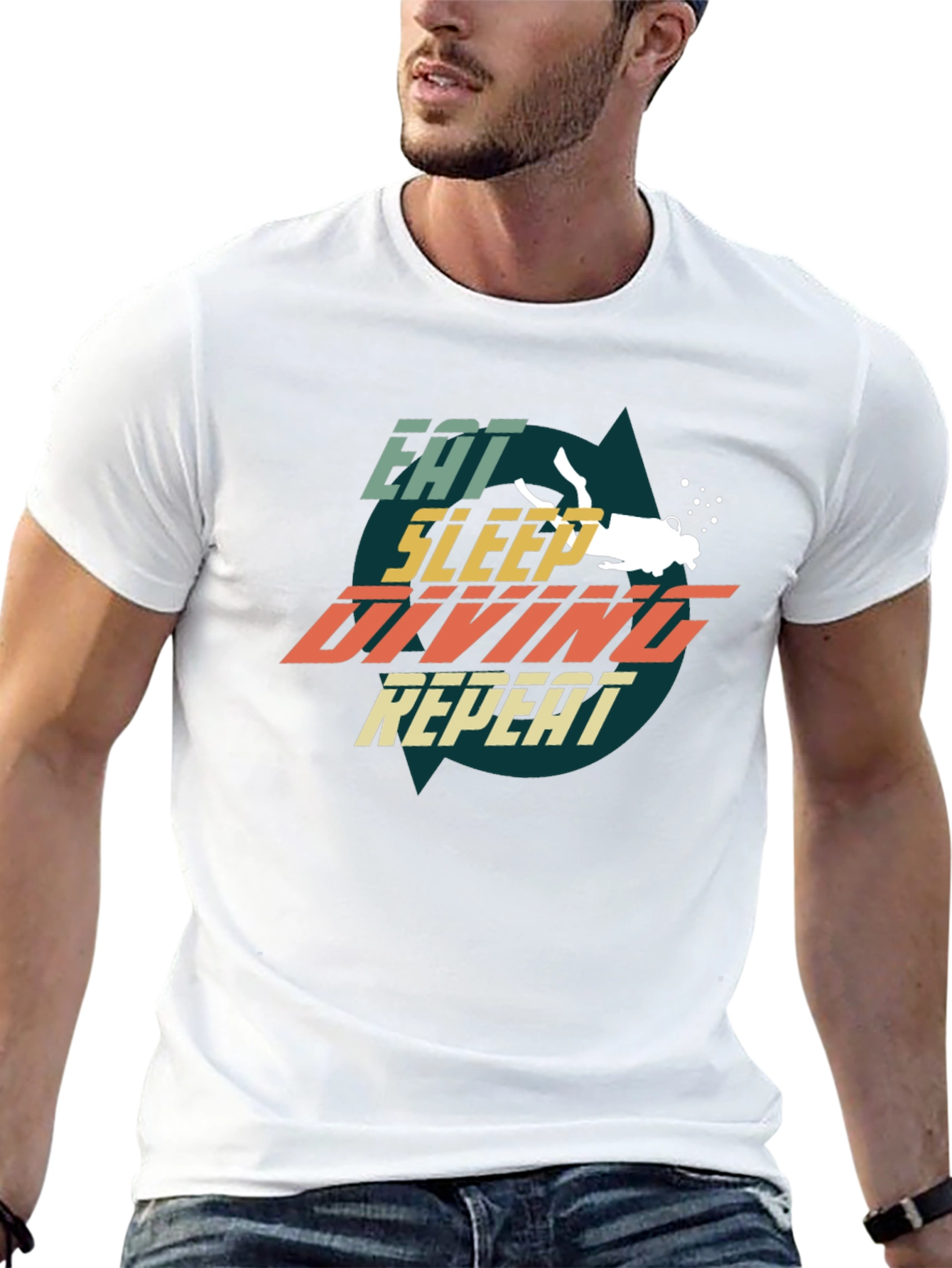 Eat Sleep Diving Repeat T-Shirt - Scuba Dive Gift