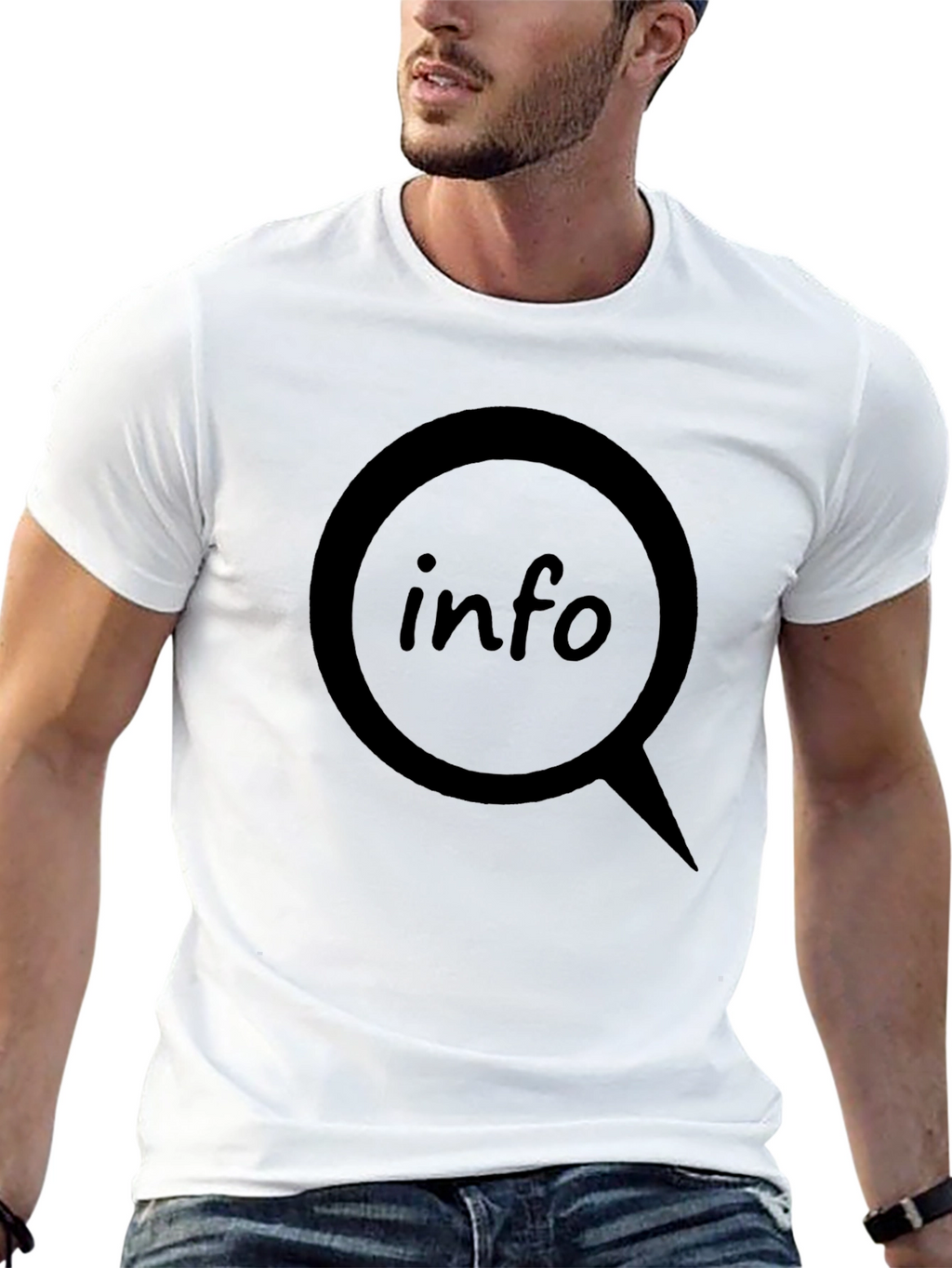 Info Graphic T-Shirt - Black Cotton Tee