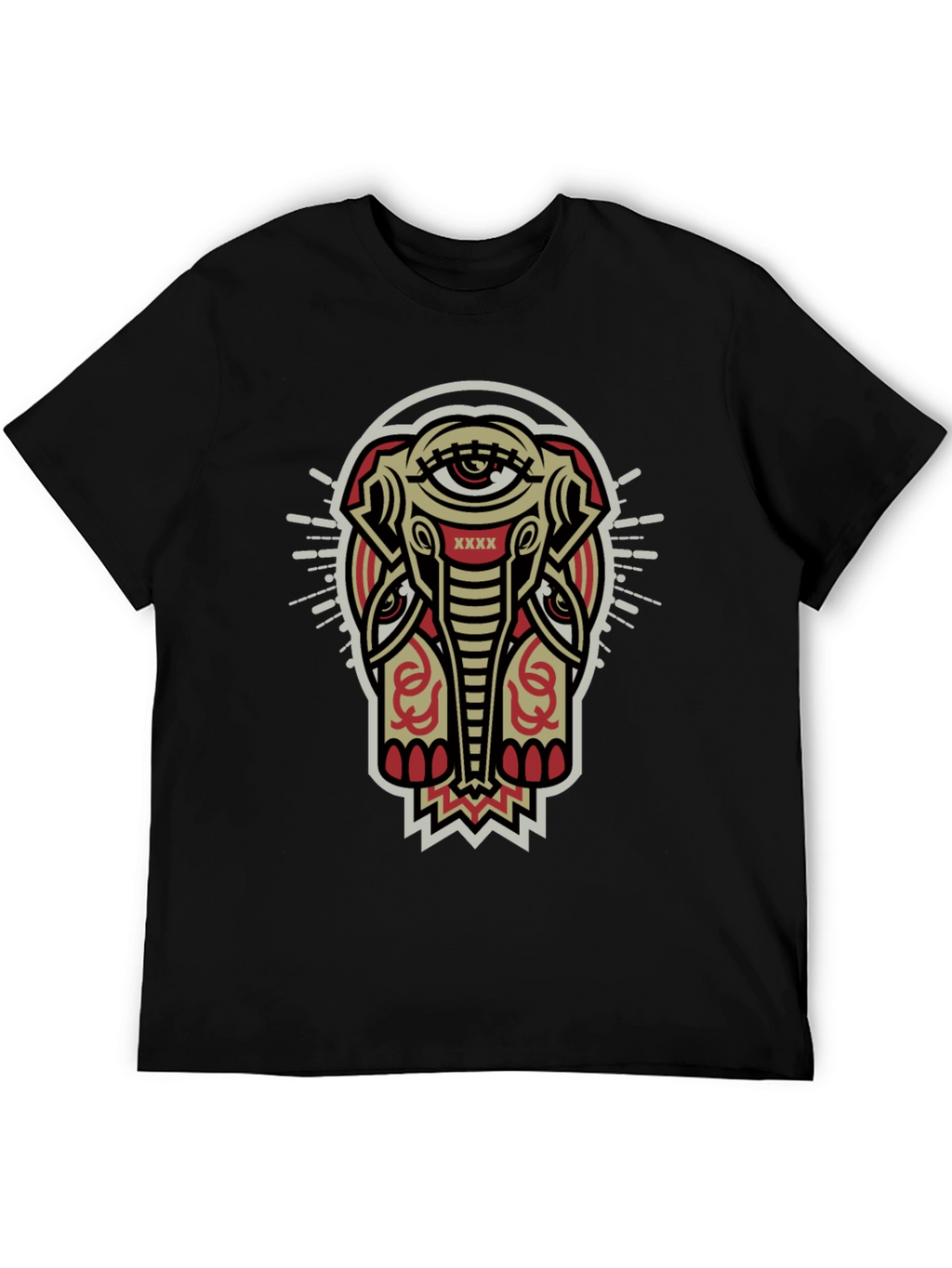 Mystic Elephant Graphic Tee - Black