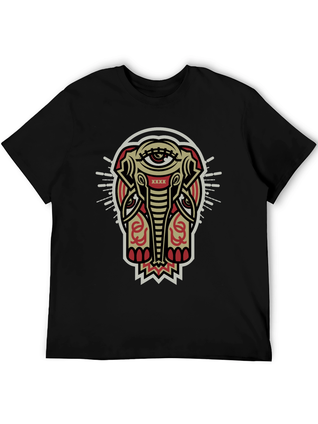 Mystic Elephant Graphic Tee - Black