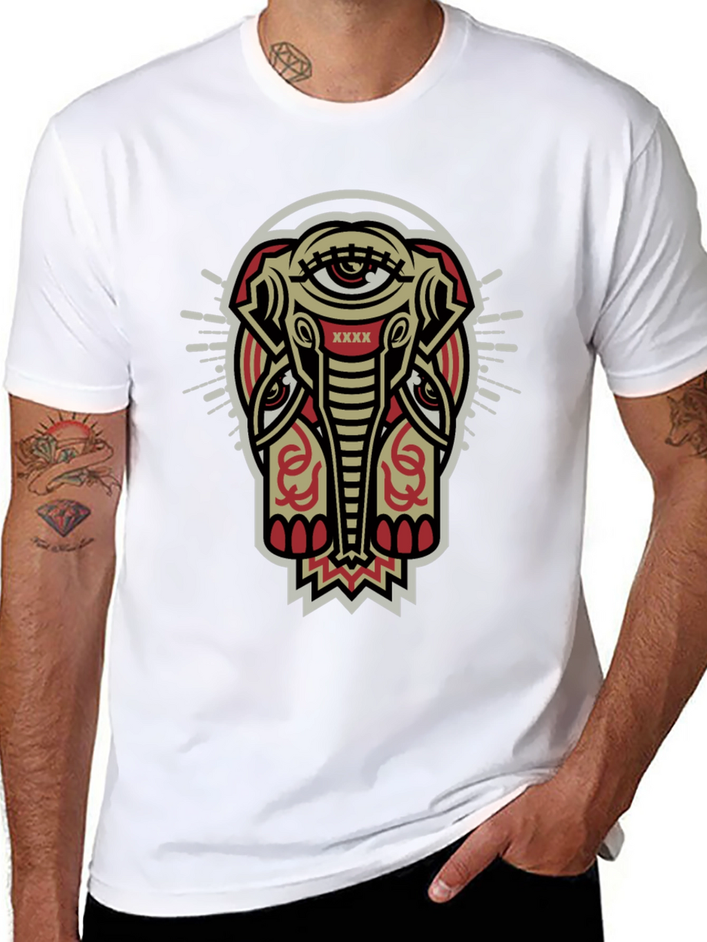 Mystic Elephant Graphic Tee - Black