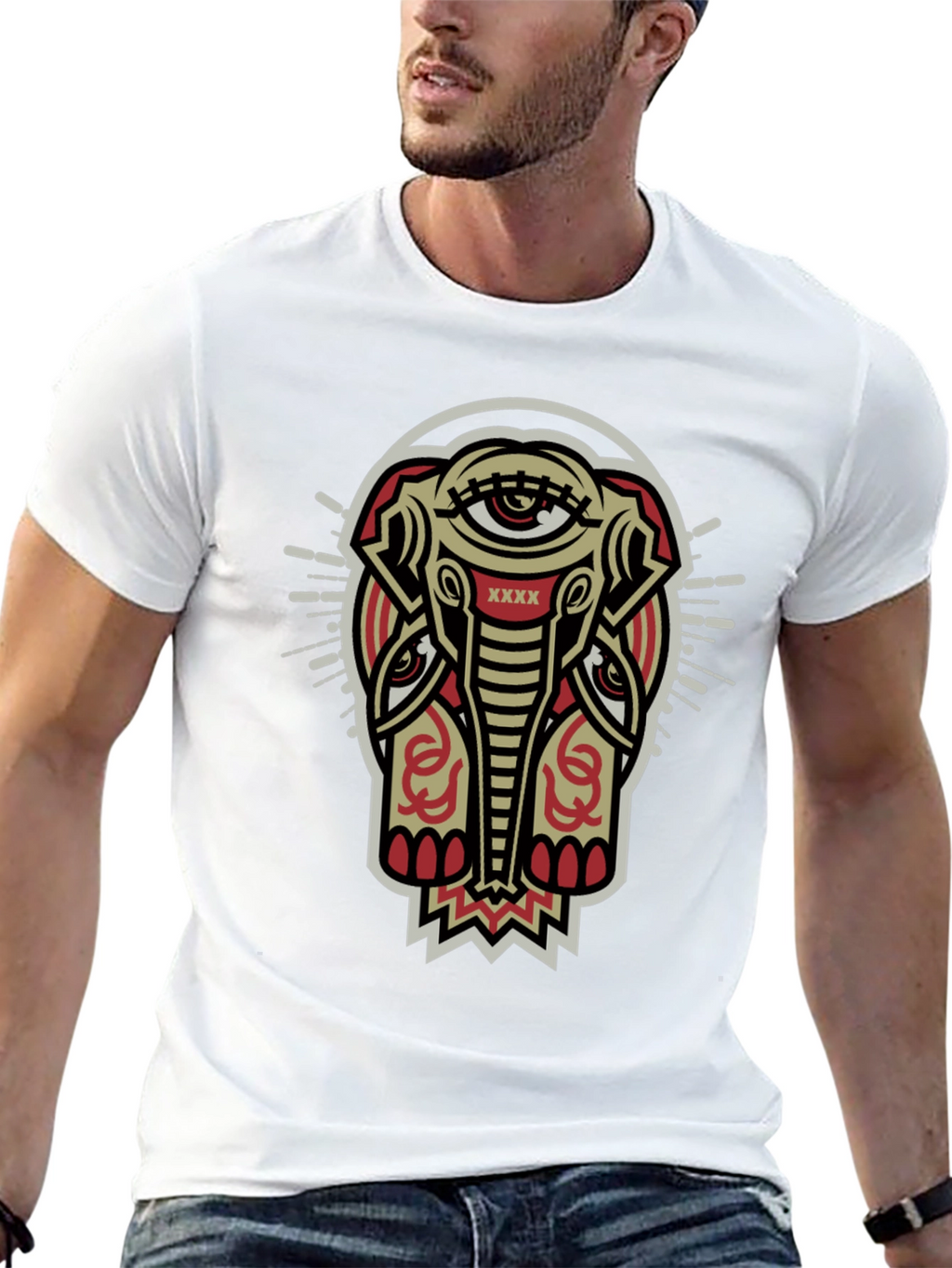 Mystic Elephant Graphic Tee - Black