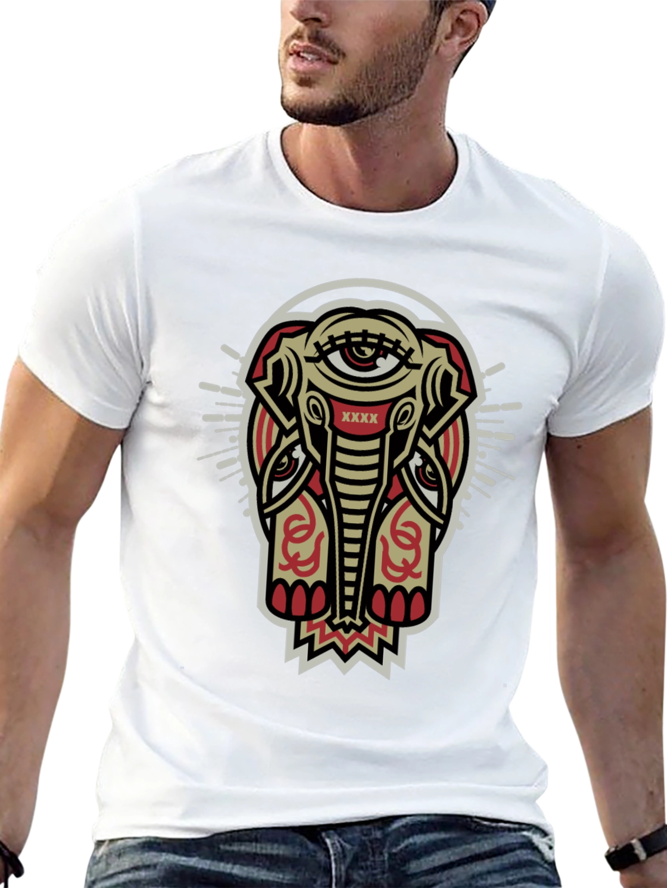 Mystic Elephant Graphic Tee - Black