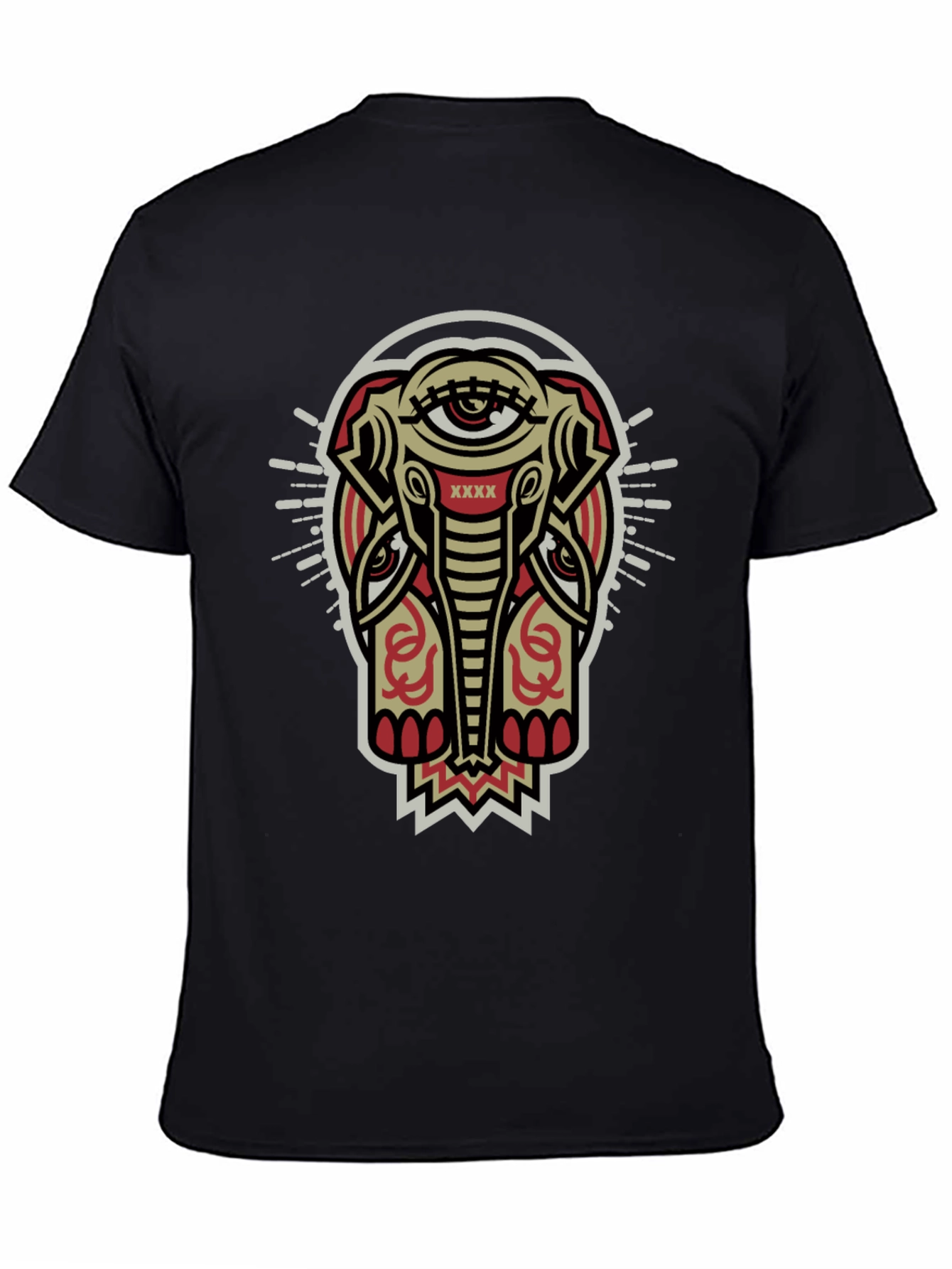 Mystic Elephant Graphic Tee - Black