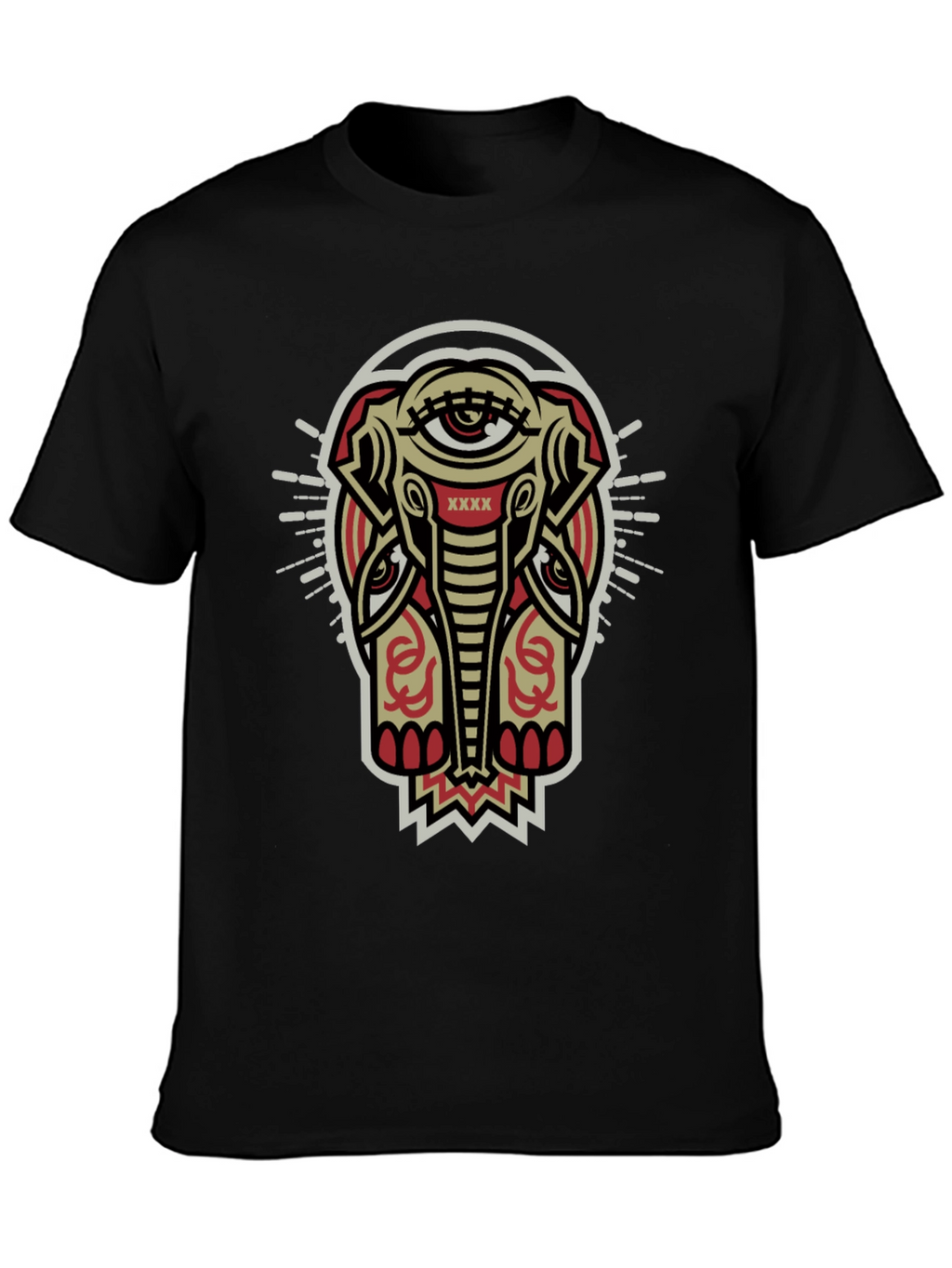 Mystic Elephant Graphic Tee - Black