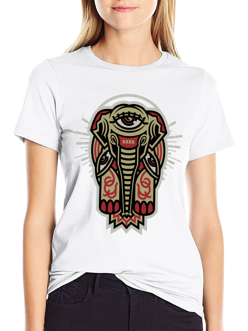 Mystic Elephant Graphic Tee - Black