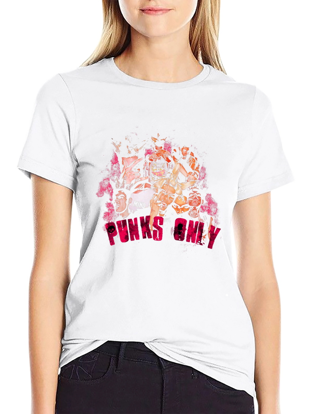 Punx Only Graphic Print T-Shirt