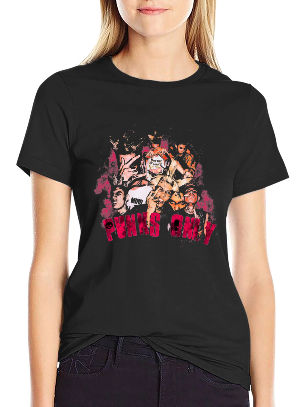 Punx Only Graphic Print T-Shirt