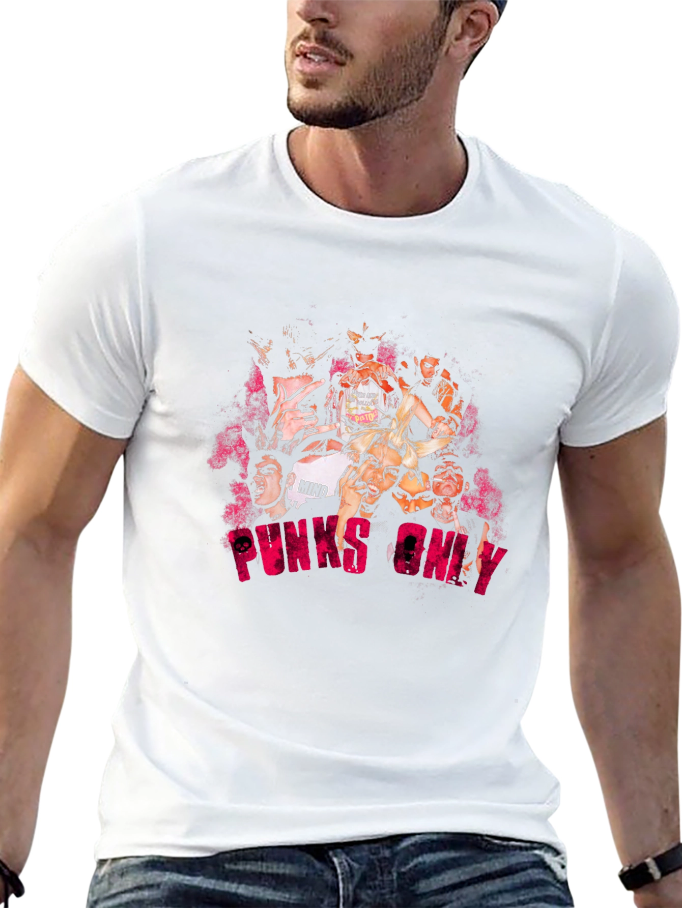 Punx Only Graphic Print T-Shirt