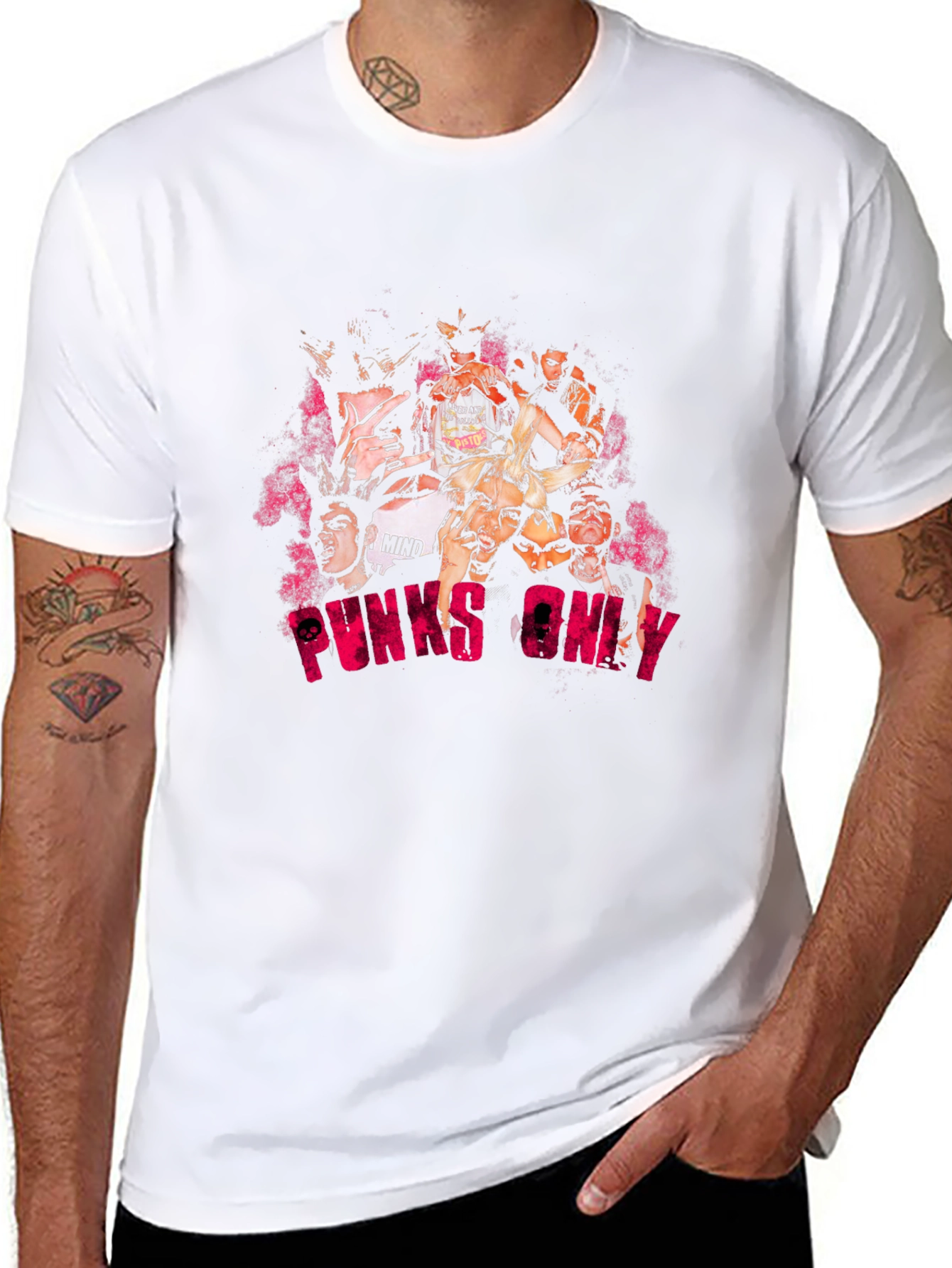 Punx Only Graphic Print T-Shirt