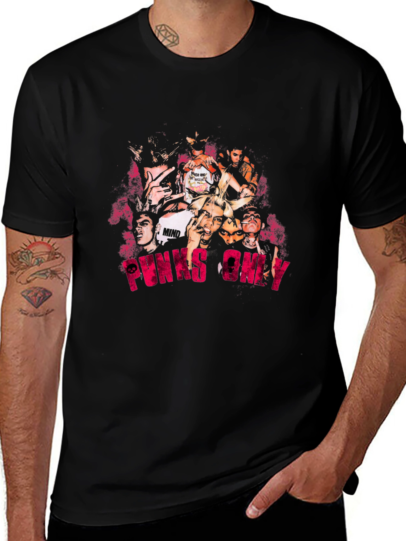 Punx Only Graphic Print T-Shirt