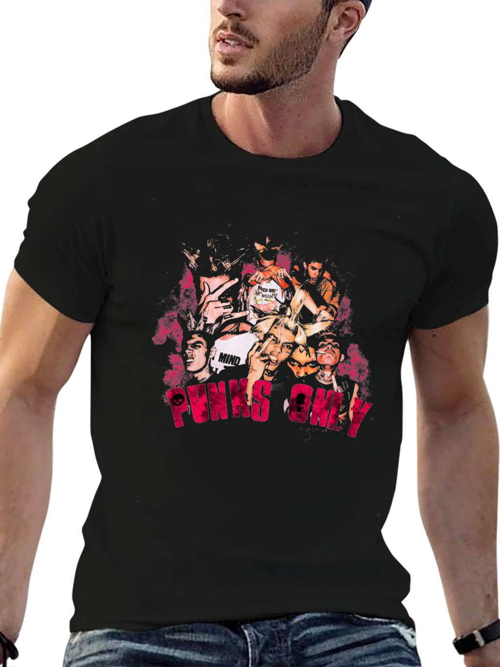 Punx Only Graphic Print T-Shirt