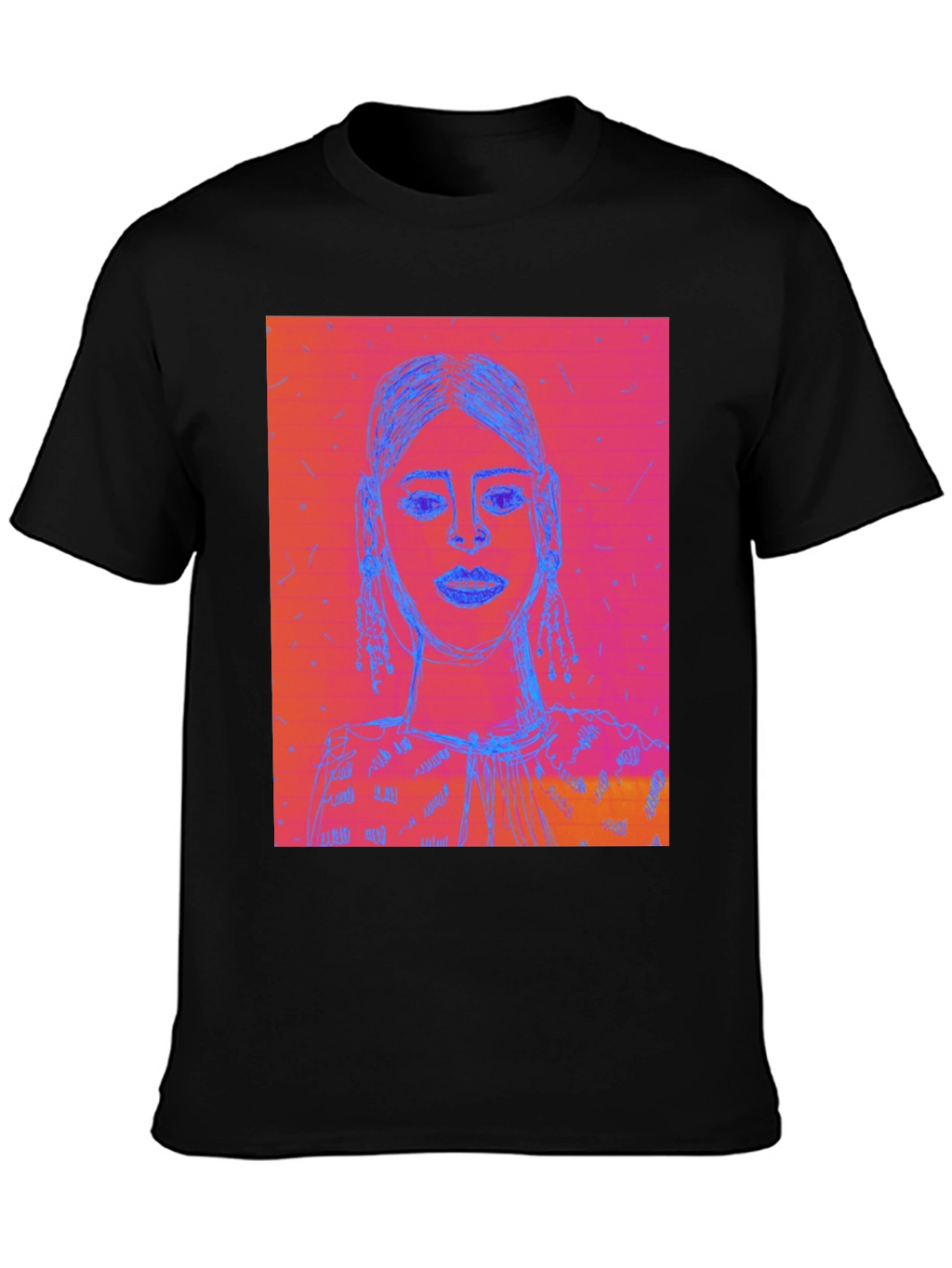 Abstract Portrait Graphic Tee - Modern Streetwear Style