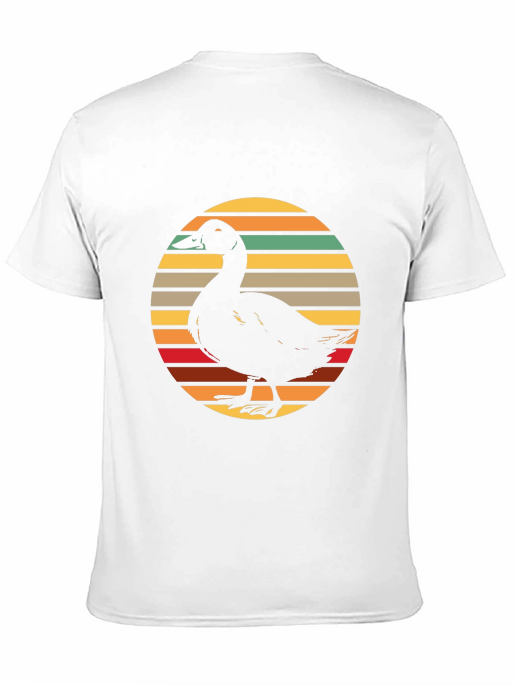 Duck Silhouette Retro Sunset Graphic Tee