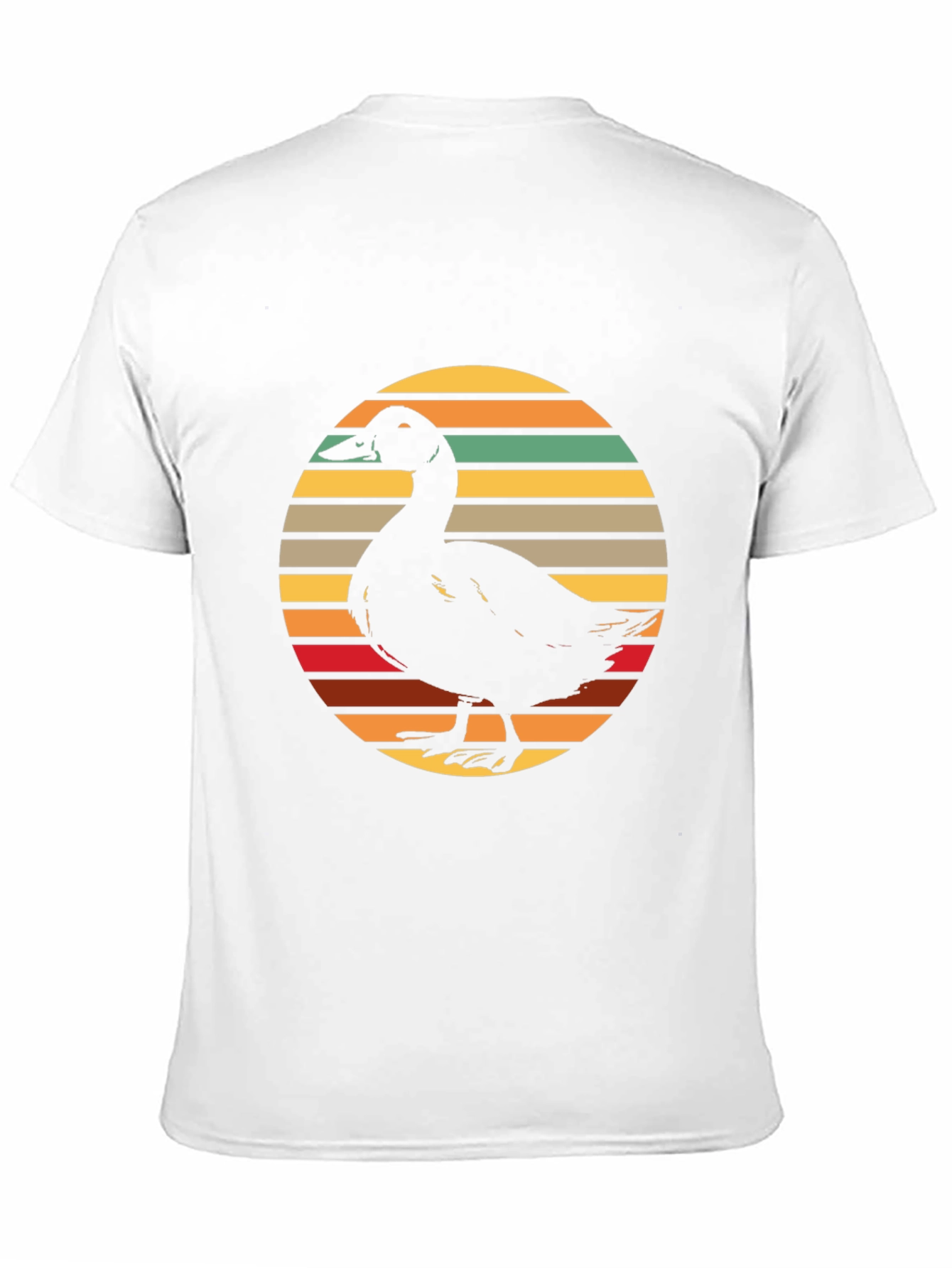Duck Silhouette Retro Sunset Graphic Tee