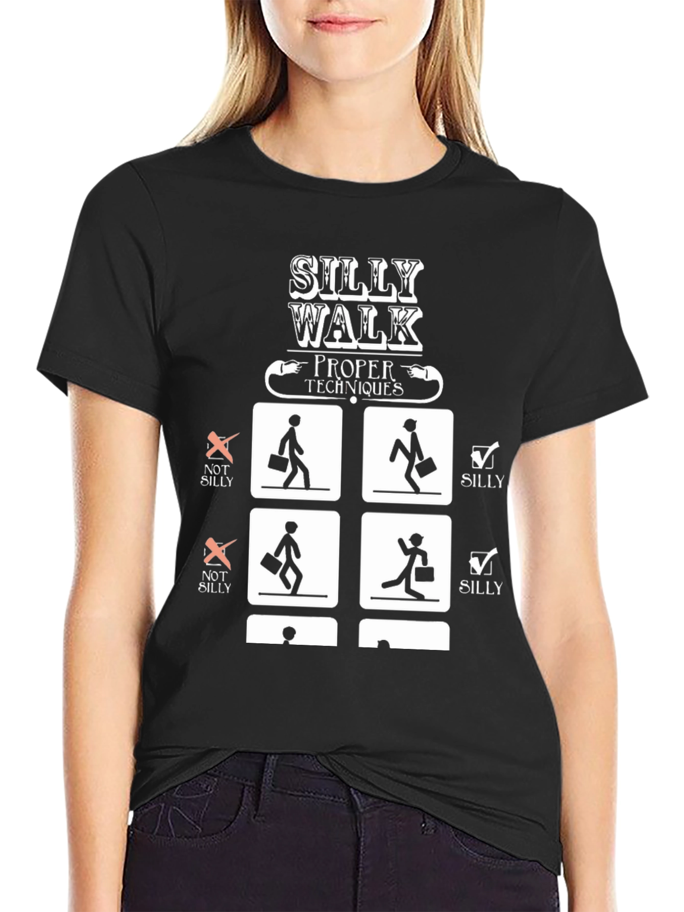 Silly Walk Proper Techniques Graphic T-Shirt