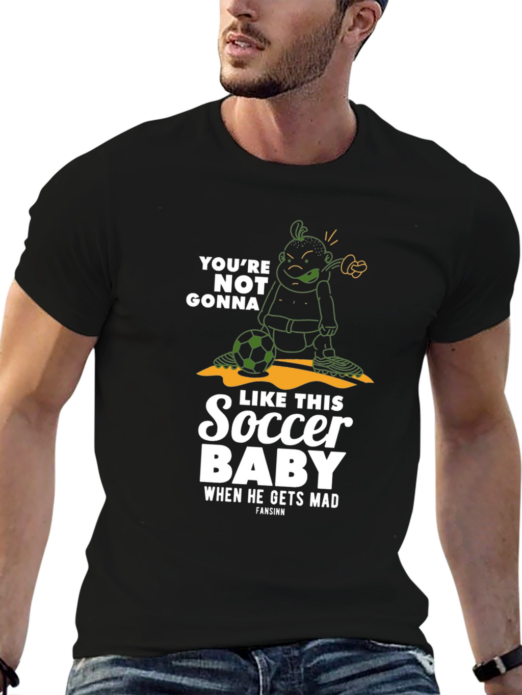 Funny Soccer Baby Graphic T-Shirt