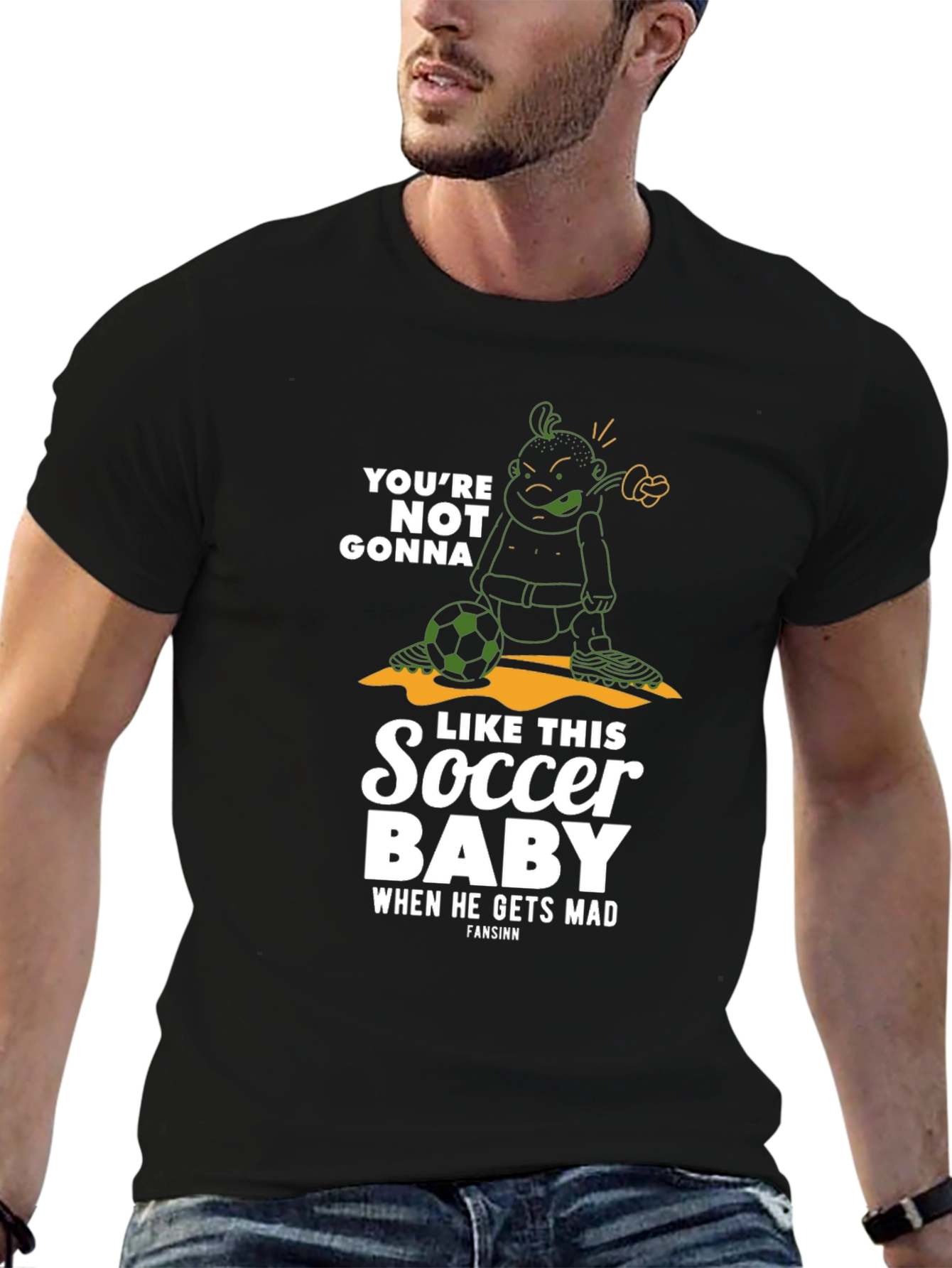 Funny Soccer Baby Graphic T-Shirt