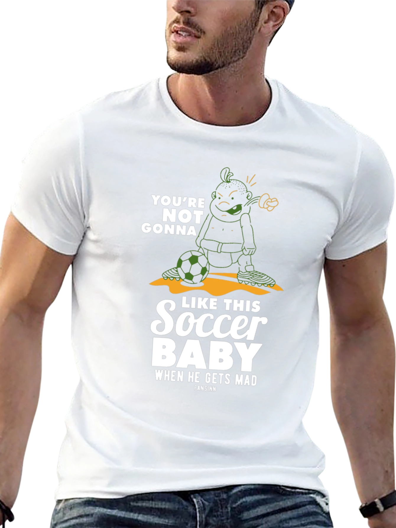 Funny Soccer Baby Graphic T-Shirt