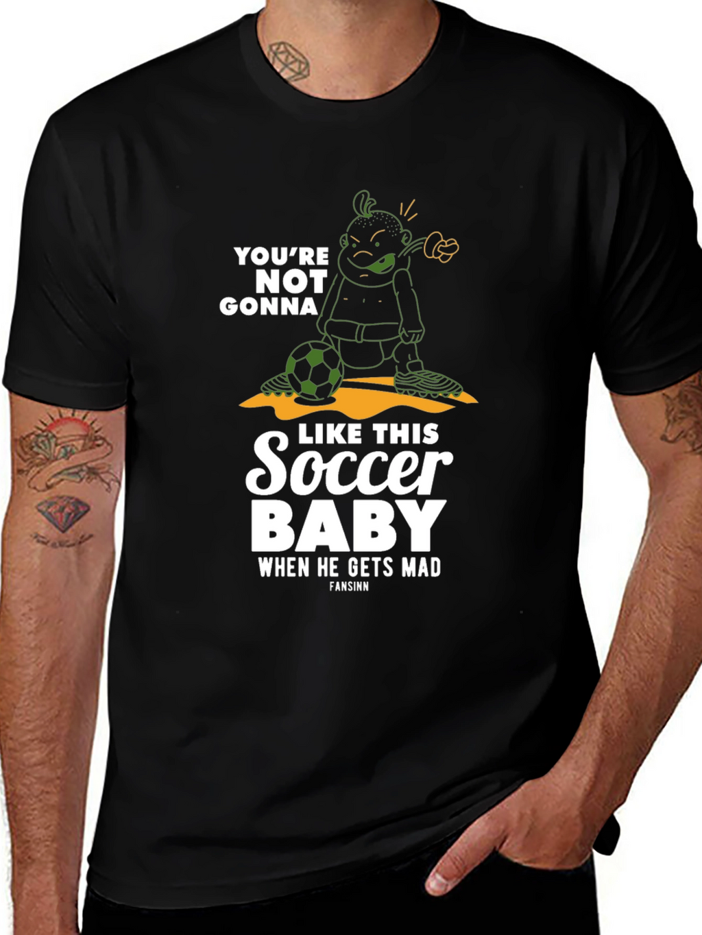 Funny Soccer Baby Graphic T-Shirt