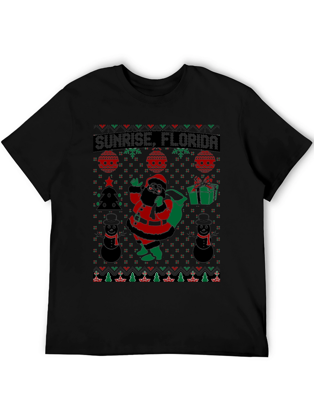 Sunrise Florida Ugly Christmas Santa T-Shirt