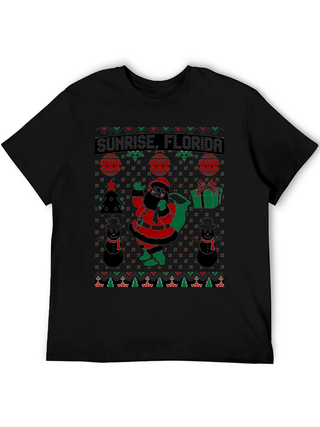 Sunrise Florida Ugly Christmas Santa T-Shirt
