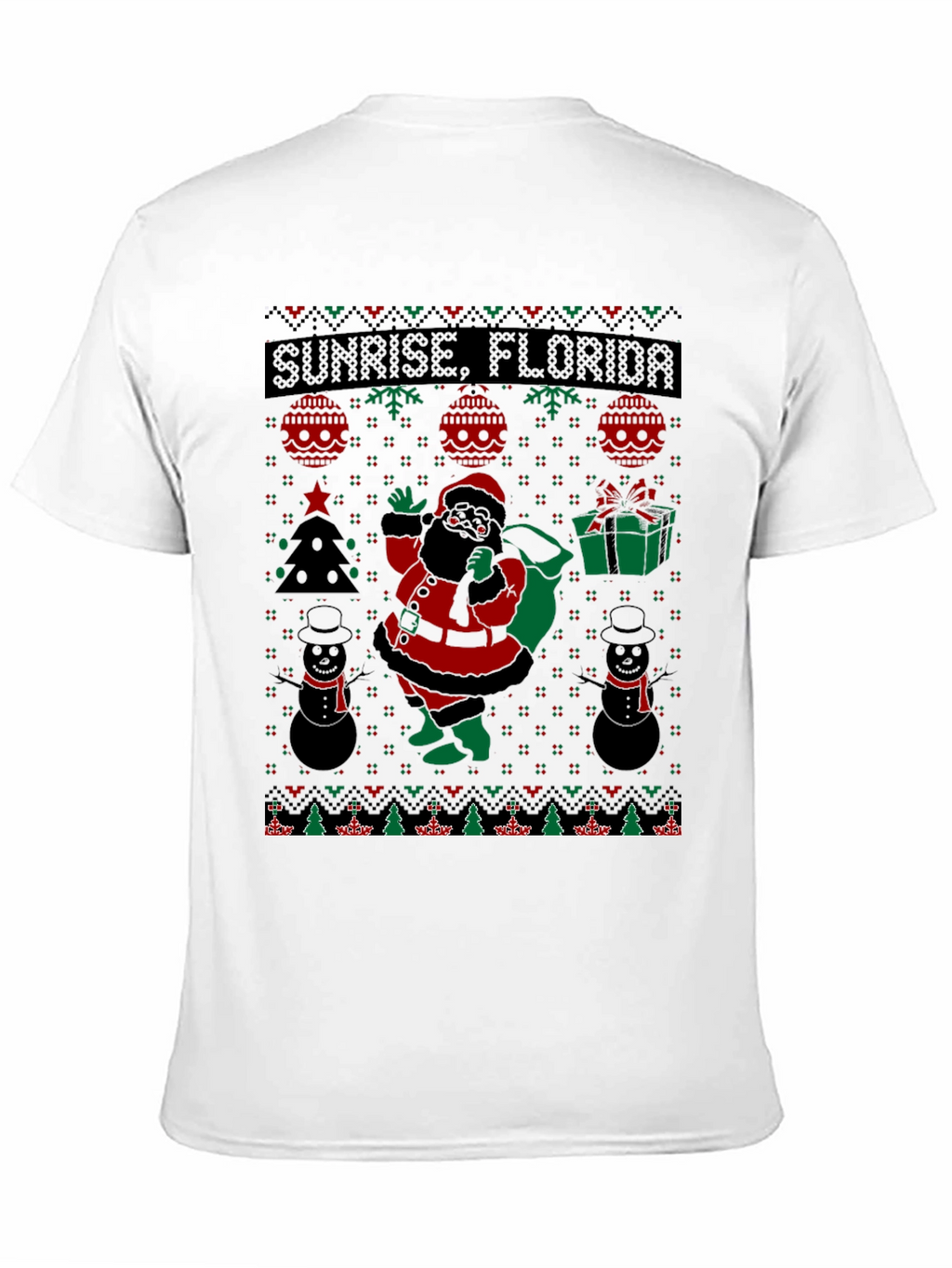 Sunrise Florida Ugly Christmas Santa T-Shirt