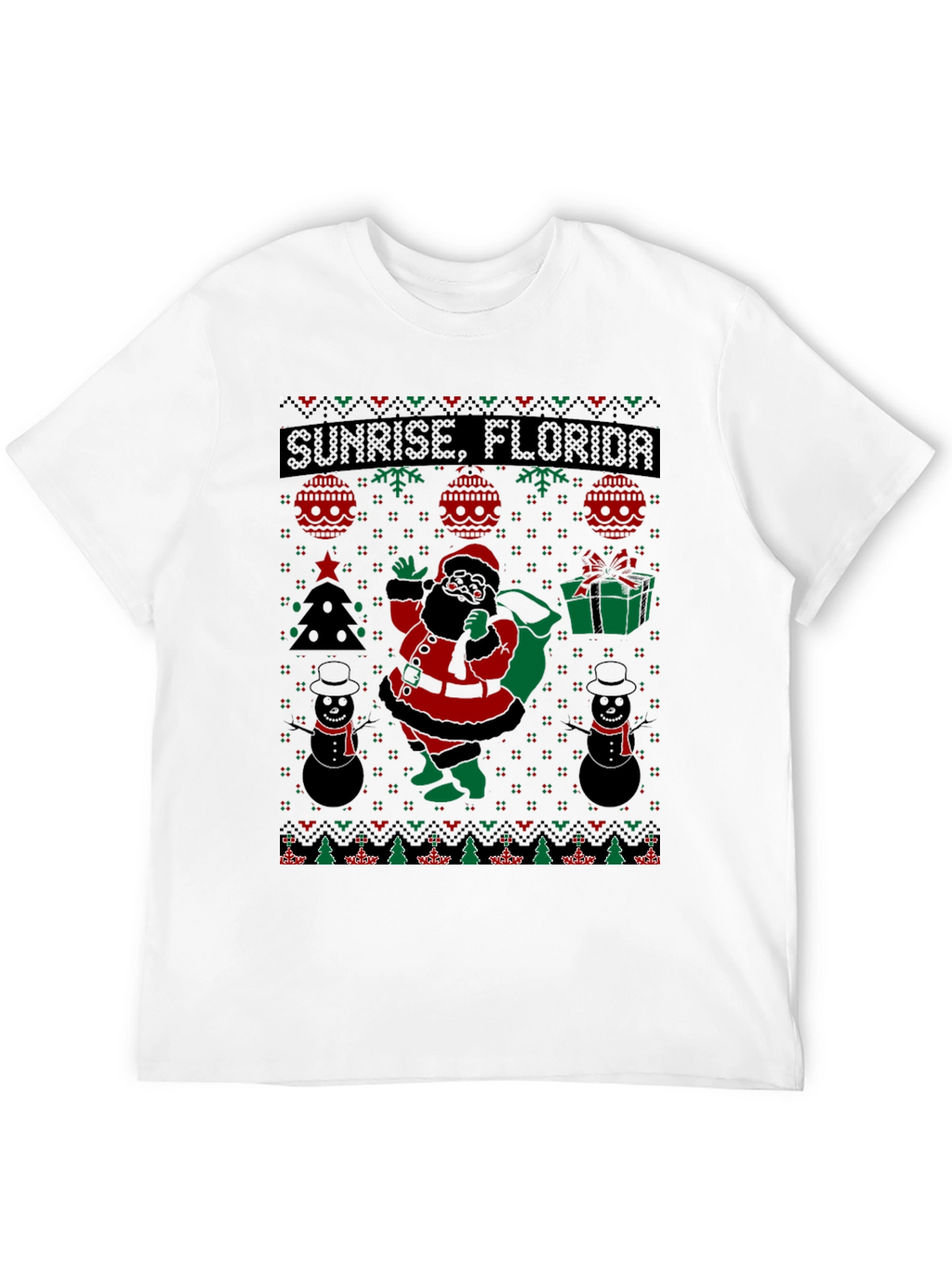 Sunrise Florida Ugly Christmas Santa T-Shirt