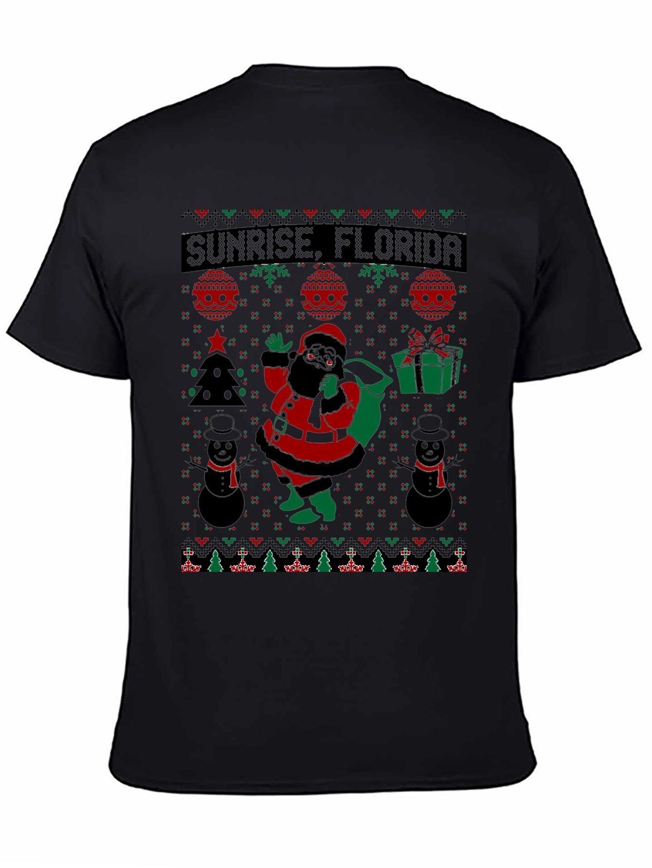 Sunrise Florida Ugly Christmas Santa T-Shirt